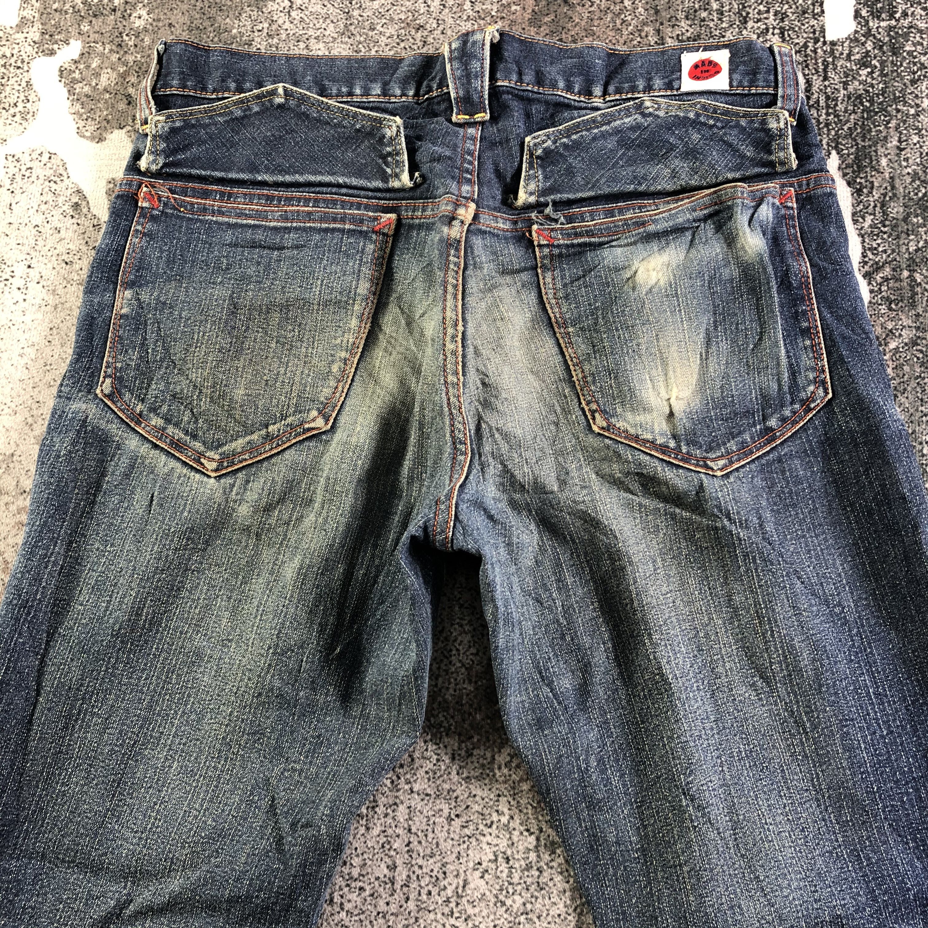 Indigo Japanese Indigo Jeans Faded Blue Denim KJ3079 Size US 30 / EU 46 - 4 Thumbnail