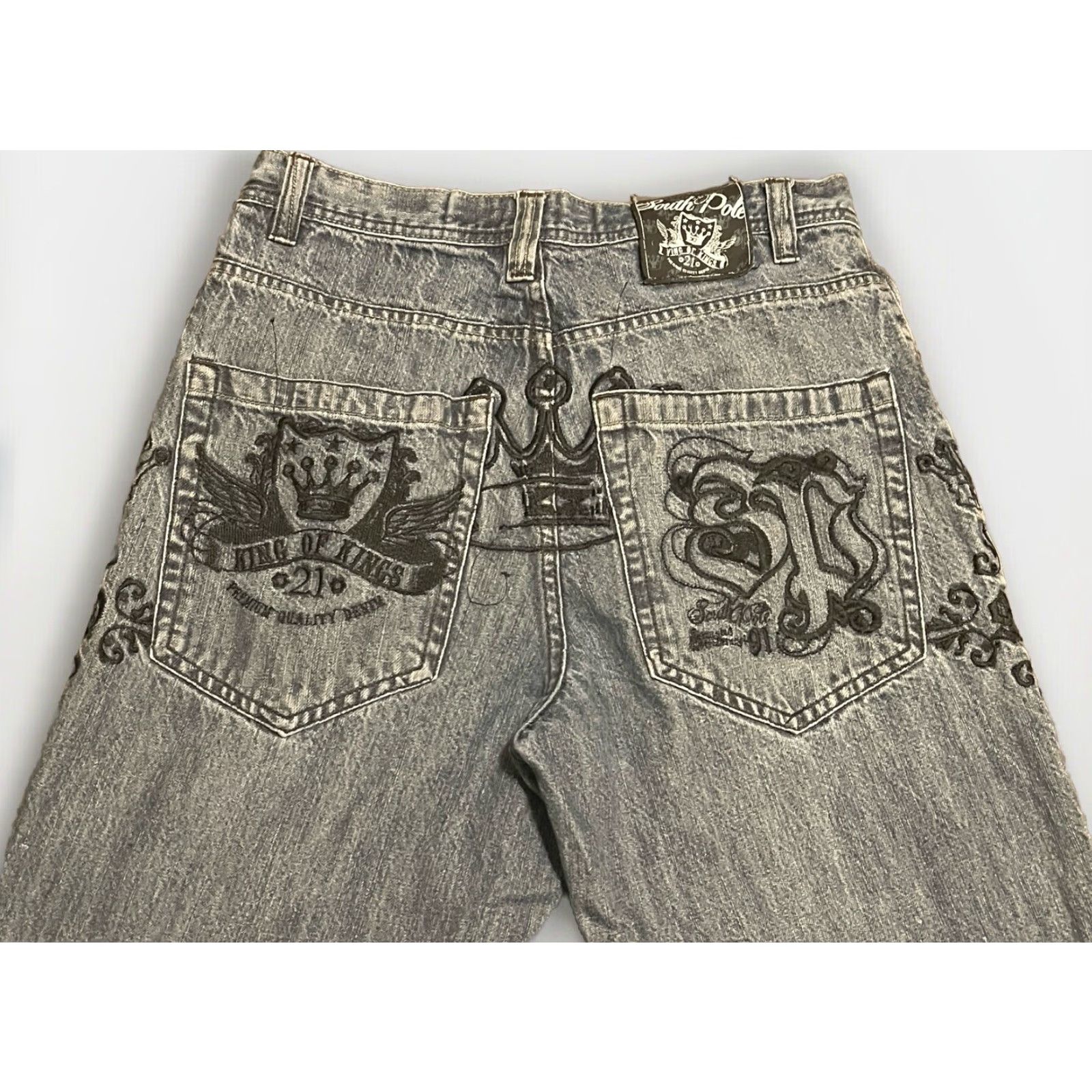 Southpole VINTAGE Southpole King Of Kings Jeans Skater 34x31 Blue Men Regular 33/34 Inseam 31 Size Size US 34 / EU 50 - 5 Thumbnail