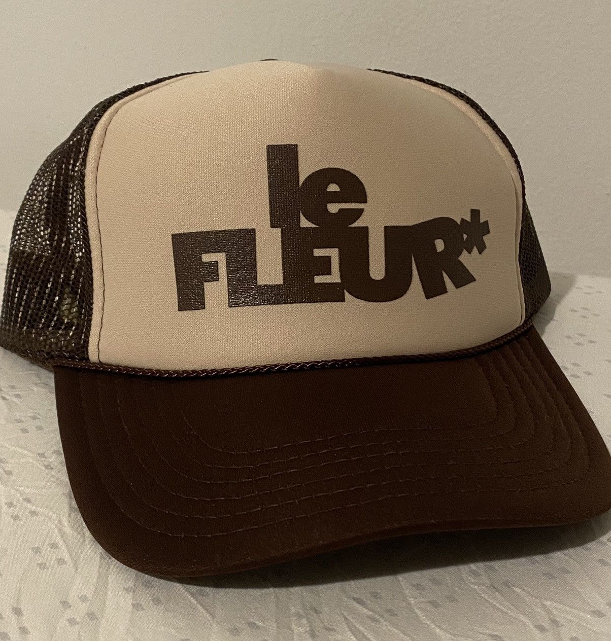 Golf Wang Golf Le Fleur Stack Logo Trucker Hat Brown Grailed