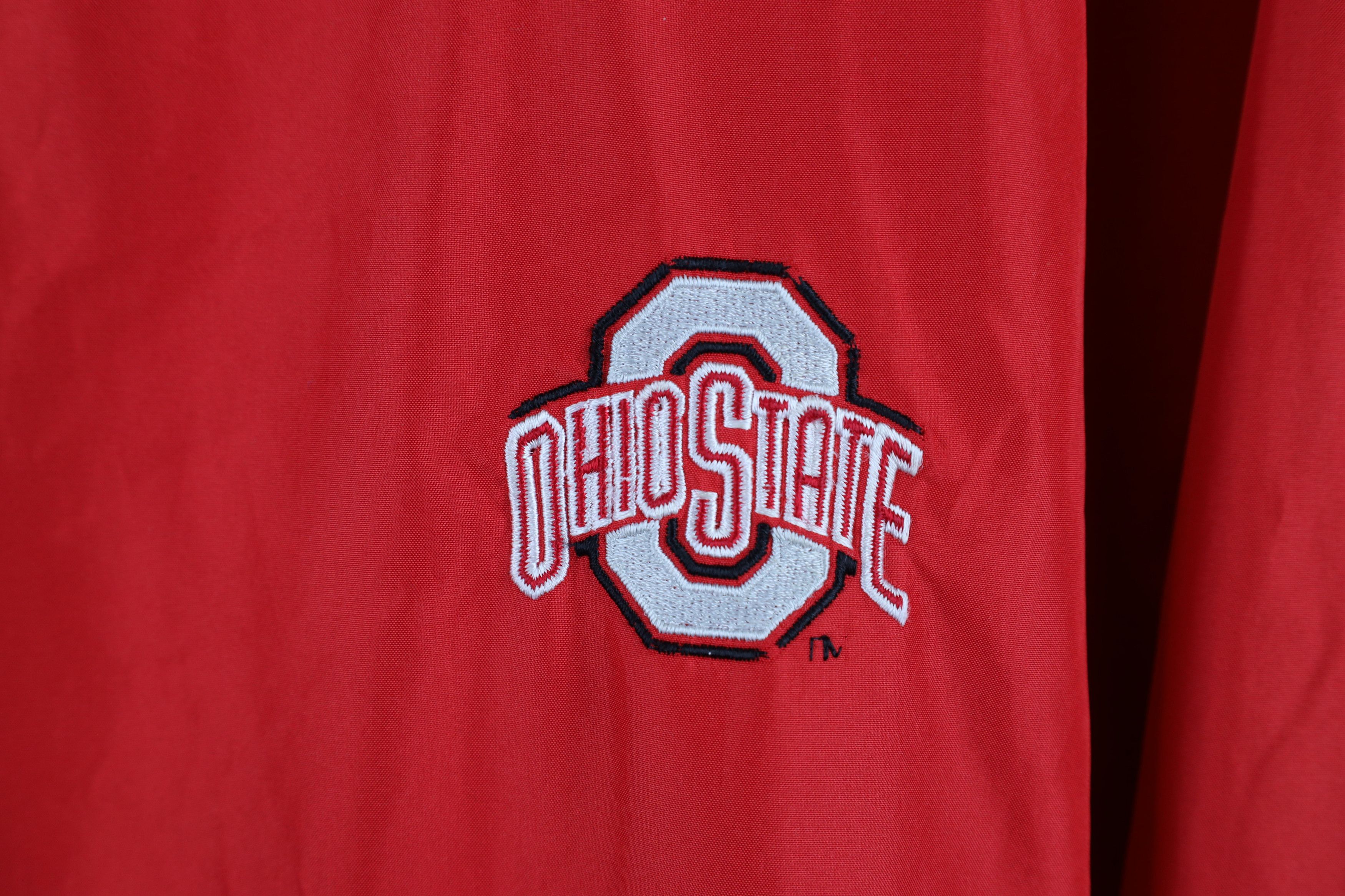 Nike × Vintage Vintage 90s Nike Swoosh Ohio State University Jacket Red Size US XL / EU 56 / 4 - 4 Thumbnail