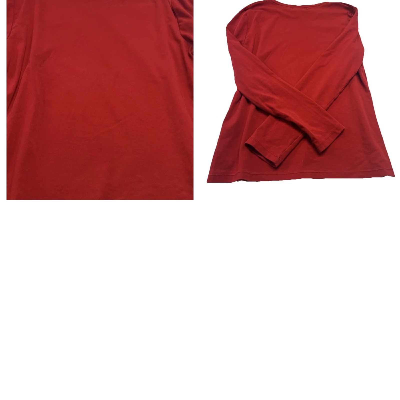 Ralph Lauren Lauren Ralph Lauren Womens XL Red Long Sleeve Crewneck Cotton Knit Top Logo Shirt Size XL / US 12-14 / IT 48-50 - 9 Thumbnail