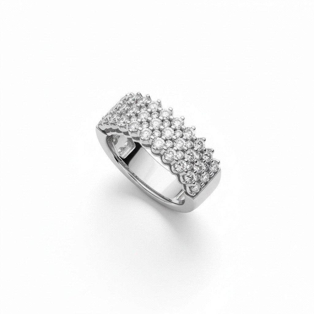 Other I.N.C. International Concepts Silver Tone Crystal Pavé Band Size ONE SIZE - 2 Thumbnail