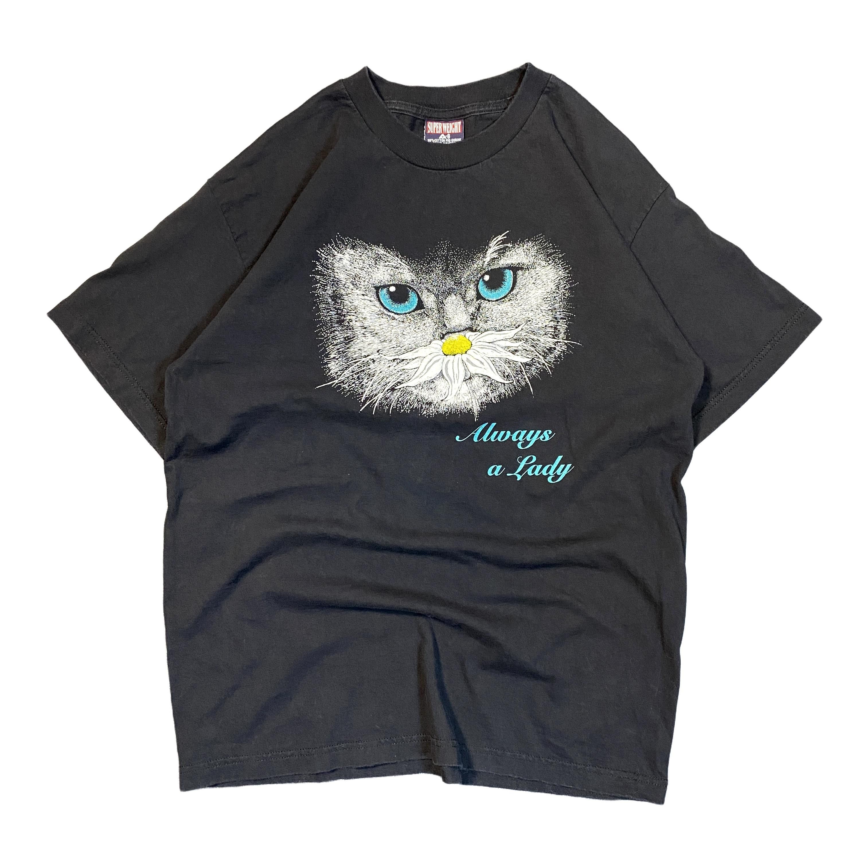 Vintage Vintage Y2K Heavy Always a Lady Cat Graphic T-Shirt XL Size XL / US 12-14 / IT 48-50 - 1 Thumbnail