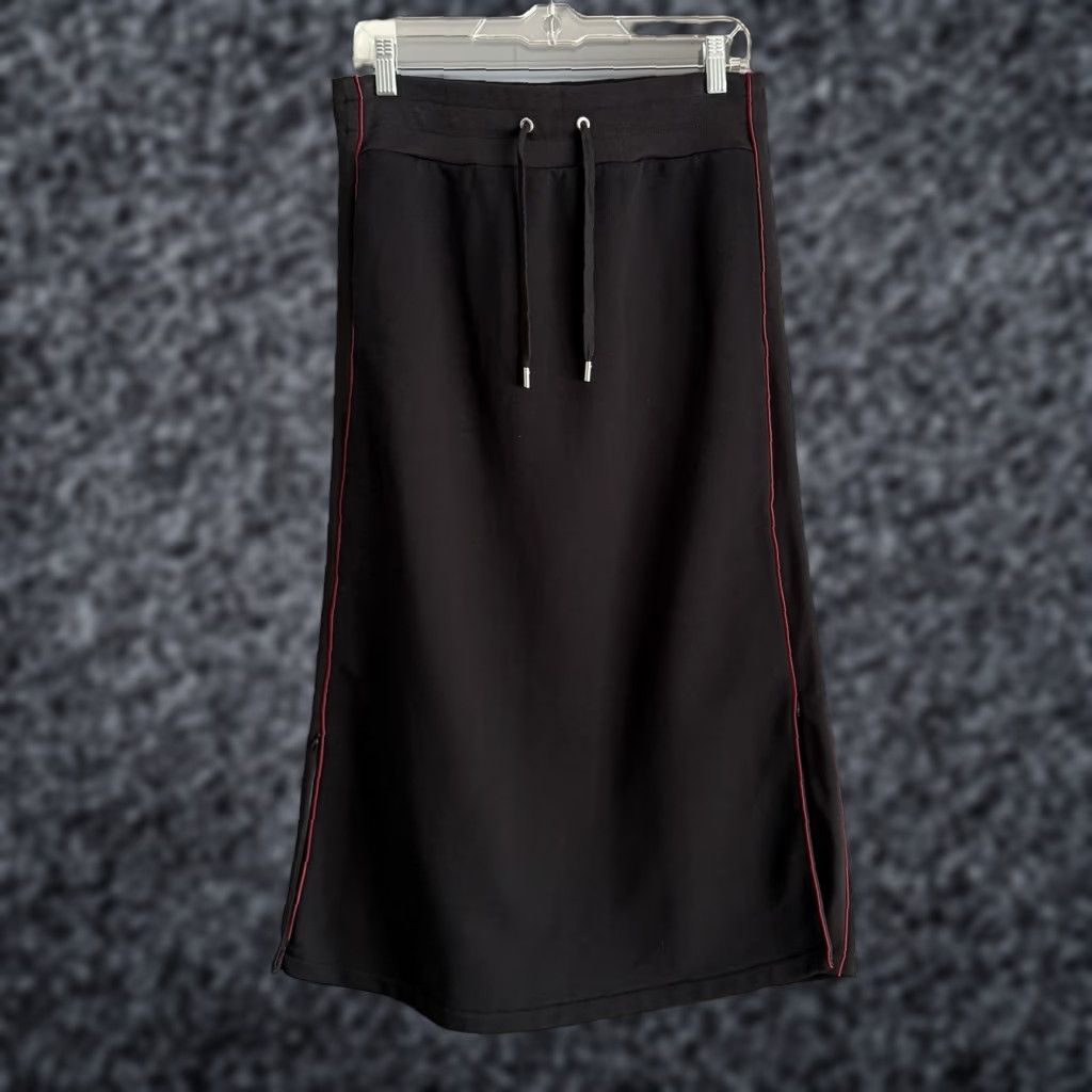 Public School Public School New York Sporty Midi Skirt Size S Black Red Stripe Side Zippers Women Midi Skirt Womens Size 28" / US 6 / IT 42 - 1 Thumbnail