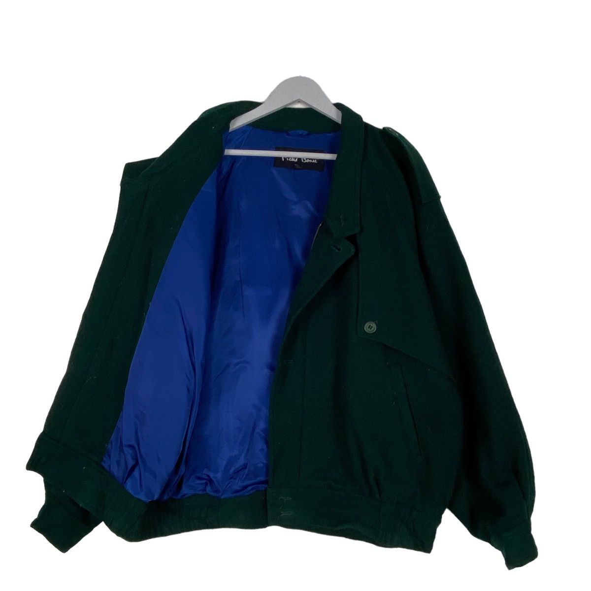 Addict Clothes Japan Vintage 90s Pierre Bonee Green Bomber Wool Jacket Size US L / EU 52-54 / 3 - 9 Thumbnail