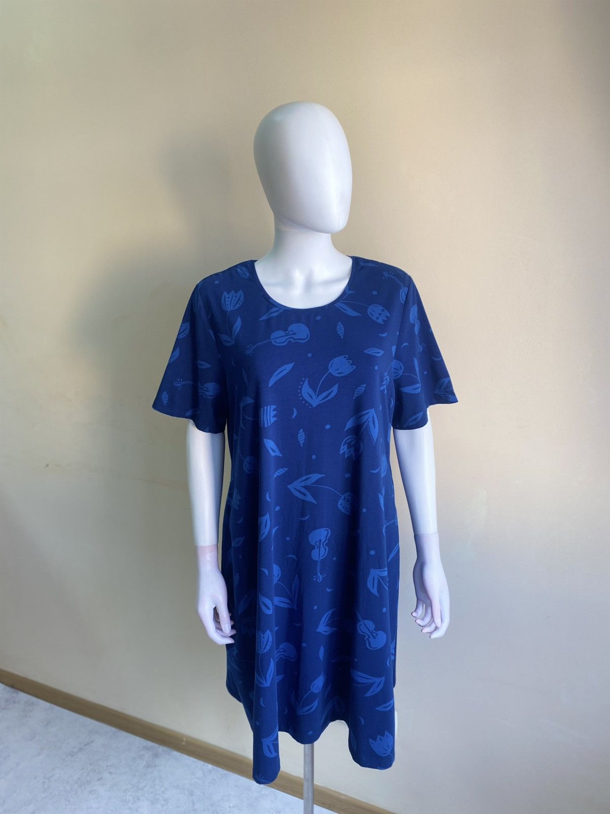 Gudrun Sjoden Gudrun Sjoden Womens Blue Knee Length Dress Size XL Size XL / US 12-14 / IT 48-50 - 2 Thumbnail