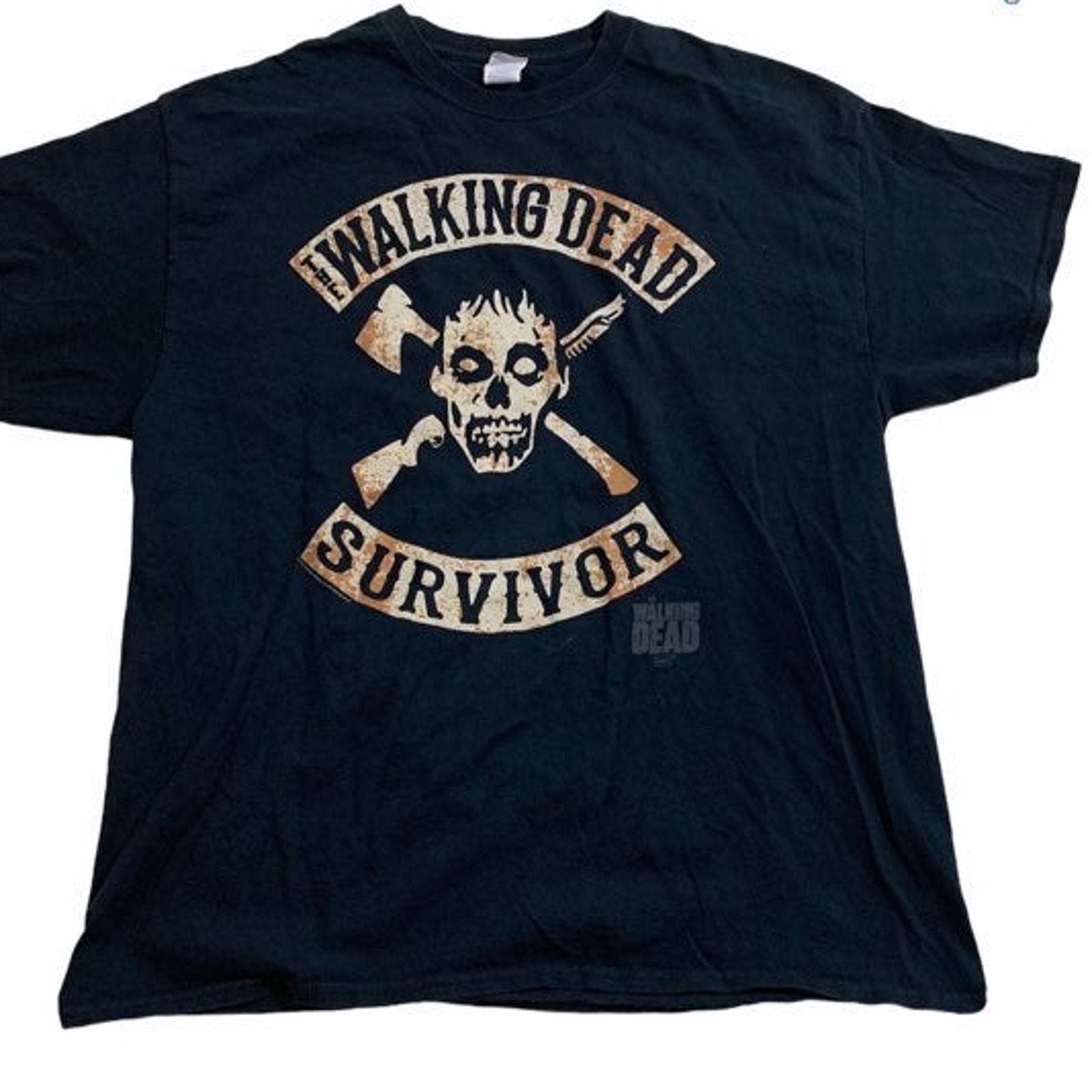 Gildan The Walking Dead Survivor T-Shirt Men's Size XL Black Cotton Size US XL / EU 56 / 4 - 1 Thumbnail