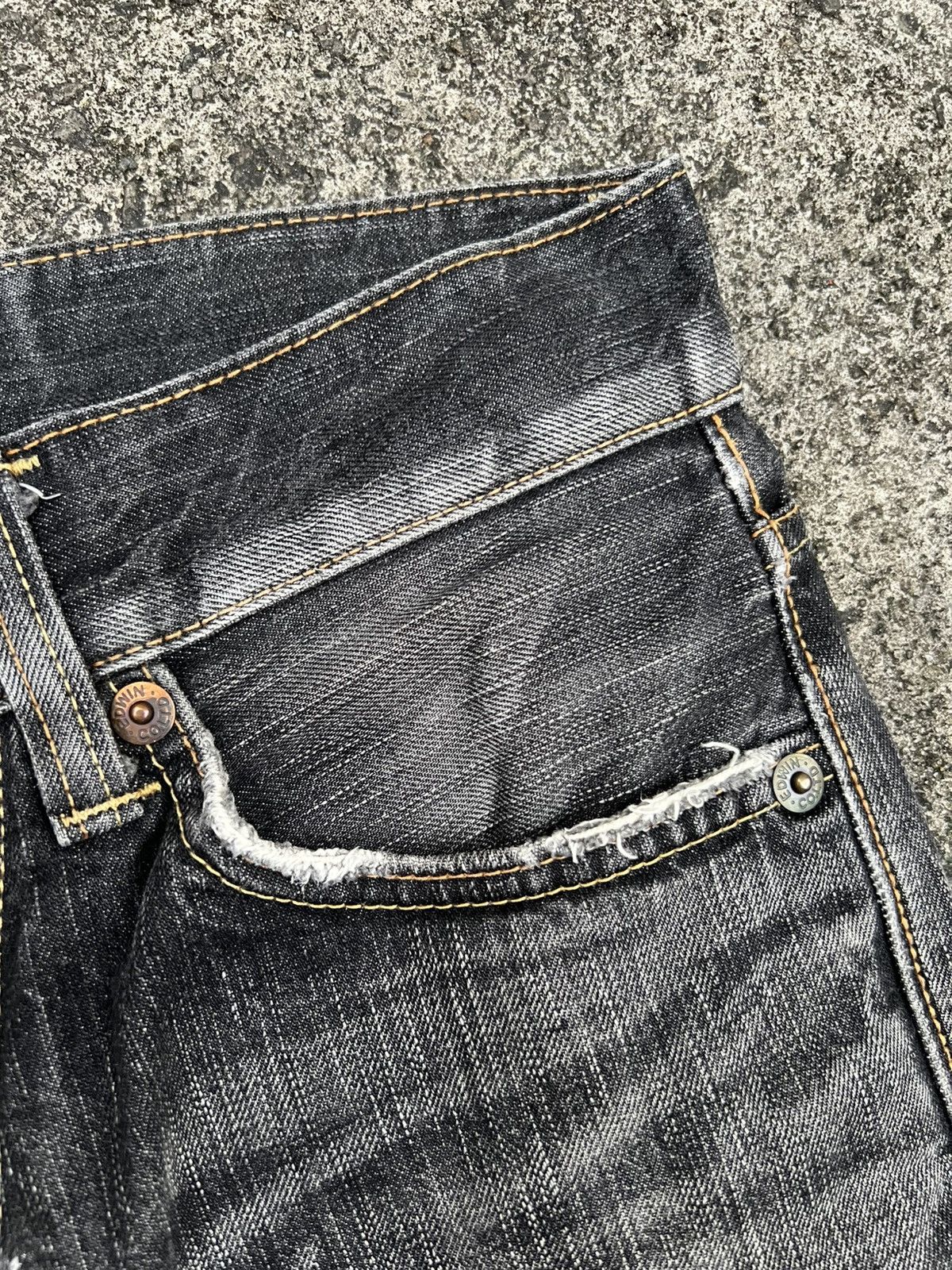 Edwin VINTAGE EDWIN 503 BLUE TRIP DISTRESS PUNK JEAN JAPAN Size US 29 - 9 Thumbnail