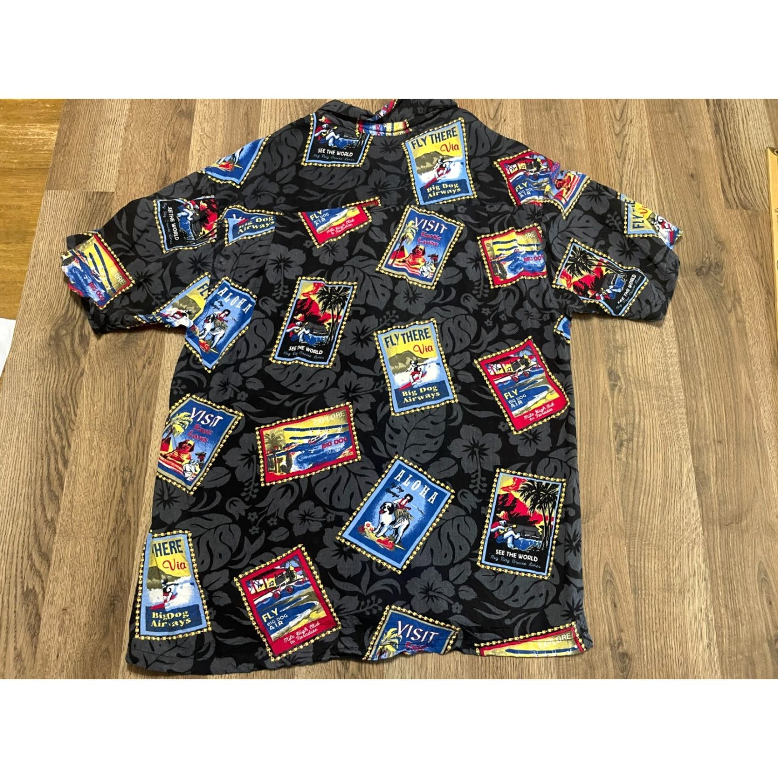 Big Dogs Big Dogs Shirt Men M Black Hawaiian Button-Up Short Sleeve Size US M / EU 48-50 / 2 - 2 Thumbnail