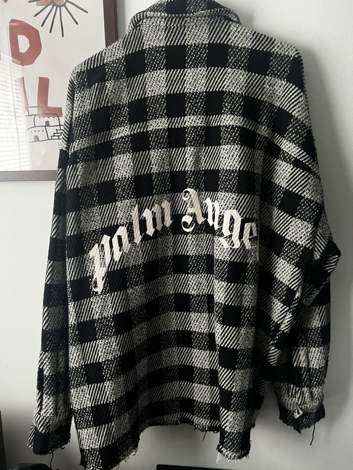Palm Angels Palm Angels Wool Check Flannel Shirt Jacket Black Size L Size US L / EU 52-54 / 3 - 3 Thumbnail
