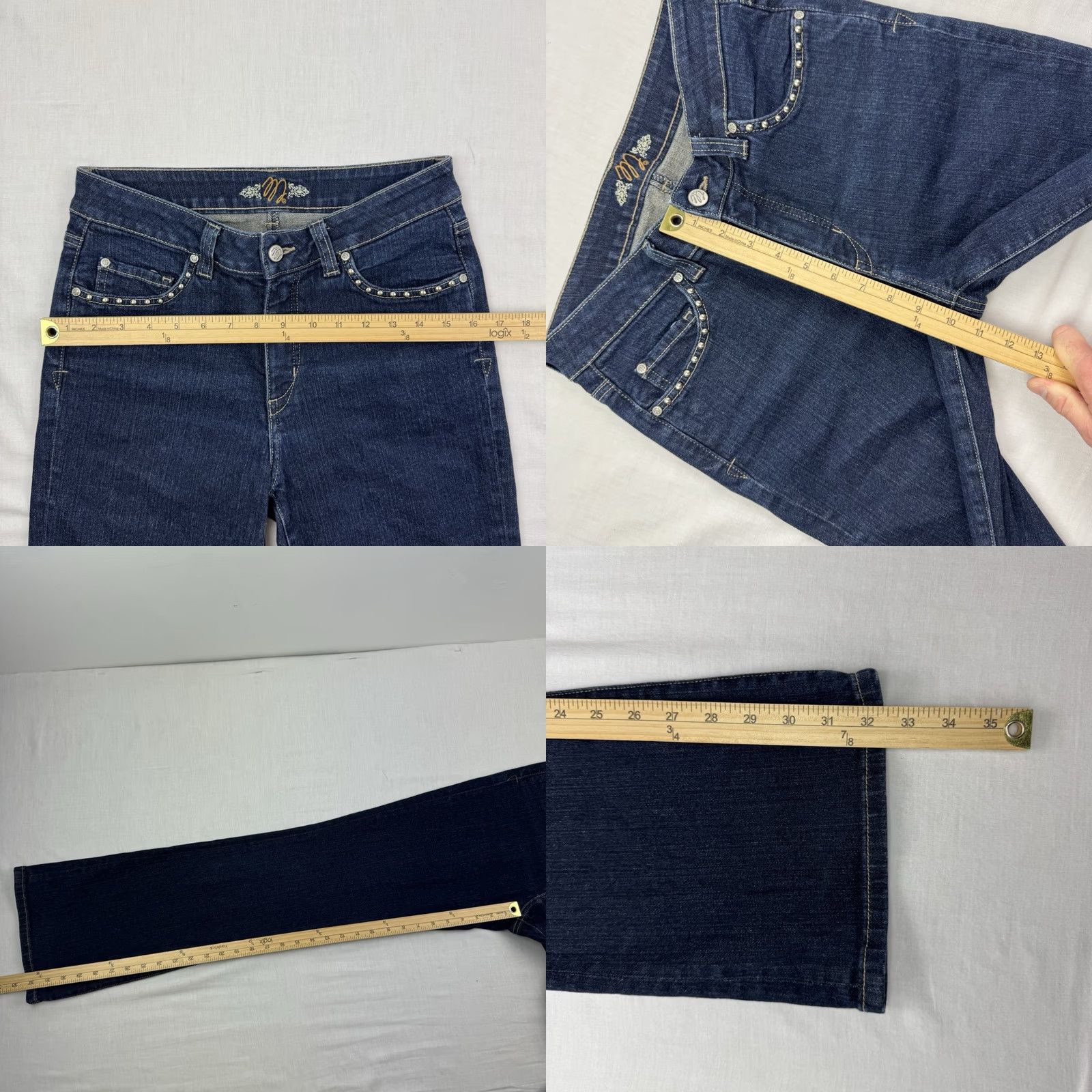 Vintage VINTAGE MiracleBody Y2K Bootcut Jeans Womens 8 Mid Hipster Blue 32in Inseam Regular 8.5-10.5in Rise Mens? Womens Size 30" / US 8 / IT 44 - 8 Thumbnail