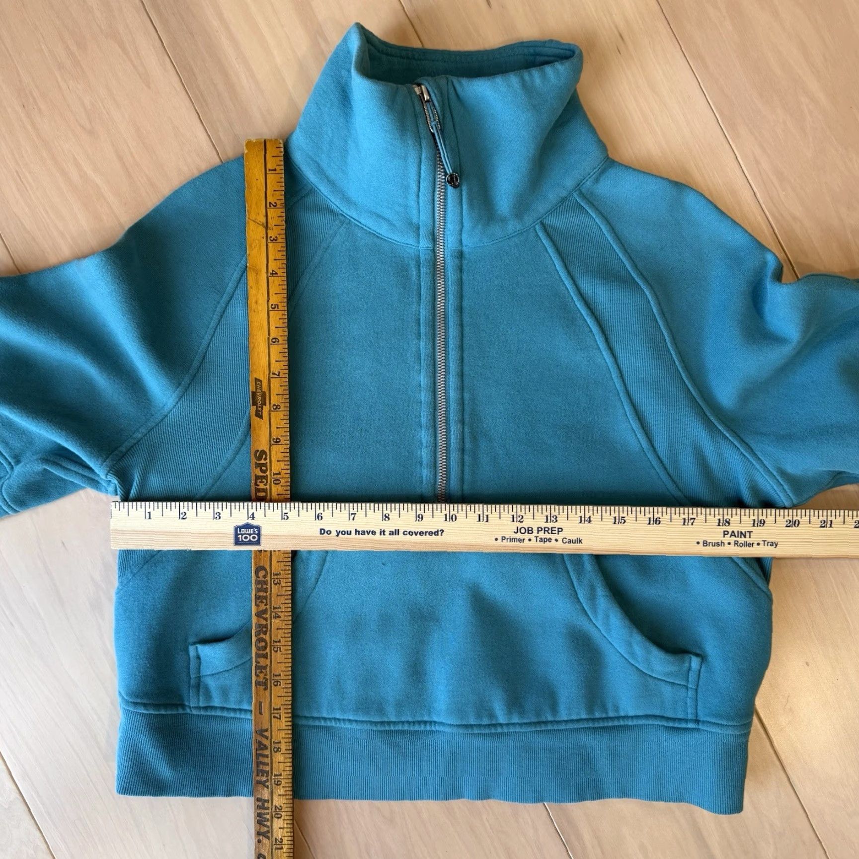 Lululemon Lululemon Scuba Oversized Funnel Neck XS/S Blue Fleece Pullover Yoga Athleisure Jacket Womens Small Short Blue Logo Zipper Size S / US 4 / IT 40 - 3 Thumbnail