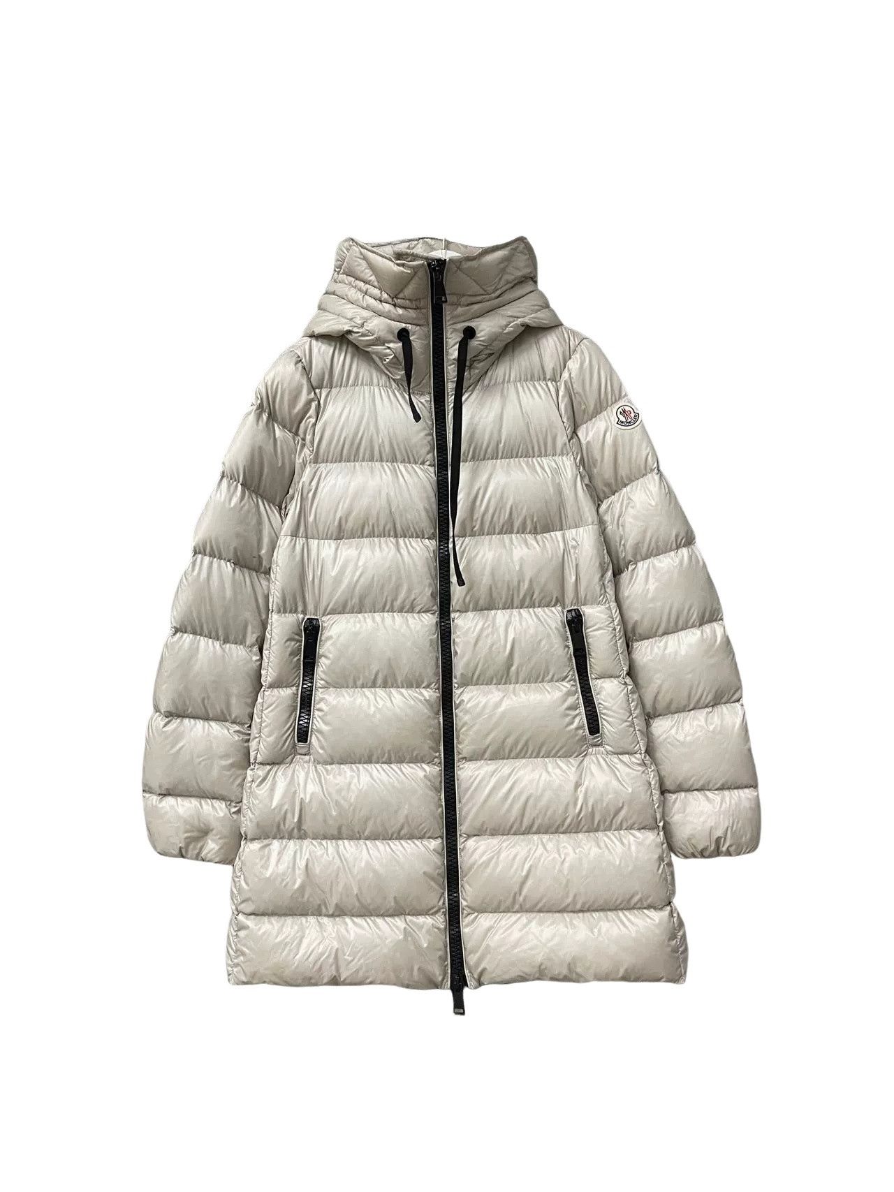 Moncler Moncler Beige Hooded Down Puffer Coat Size XS Size XS / US 0-2 / IT 36-38 - 1 Thumbnail