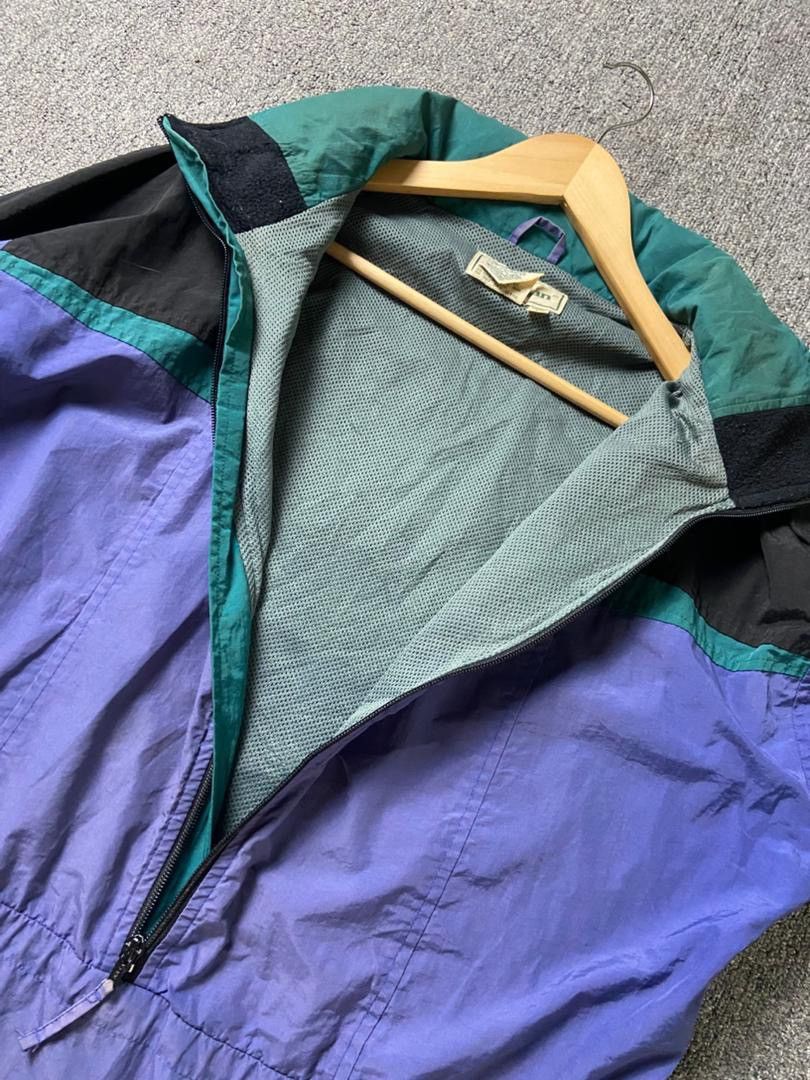 L.L. Bean L.L Bean Color Block Quarter Zip Anorak Jacket (182) Size US L / EU 52-54 / 3 - 6 Thumbnail