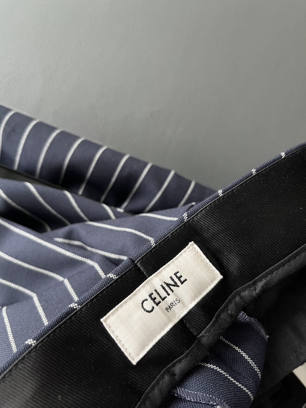 Celine × Hedi Slimane Rare Super Runway Brand New Celine by Hedi Wool Striped Pant Size US 34 / EU 50 - 12 Thumbnail