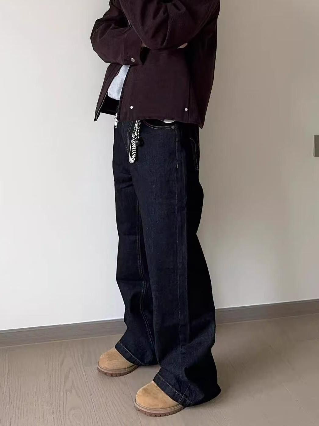 Japanese Brand × Jean Dark blue street wash vintage casual jeans Size US 32 / EU 48 - 3 Thumbnail