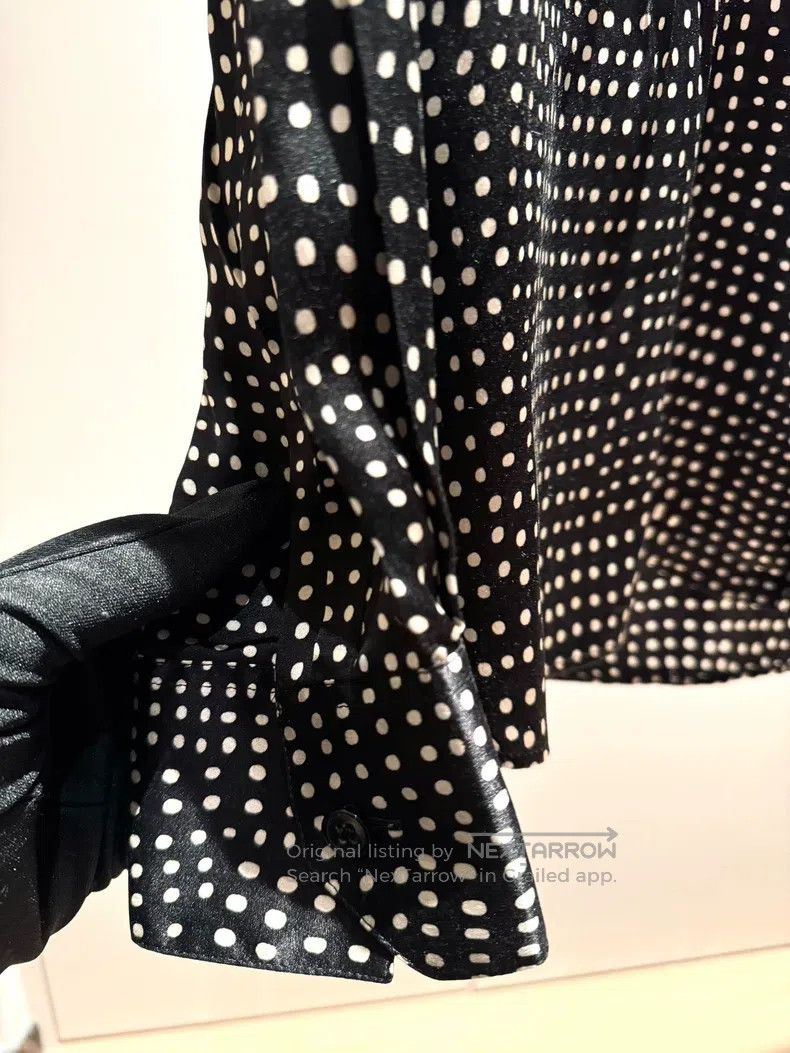 Saint Laurent Paris Saint Laurent Paris Silk Polka Dot Shirt Size XS / US 0-2 / IT 36-38 - 4 Thumbnail