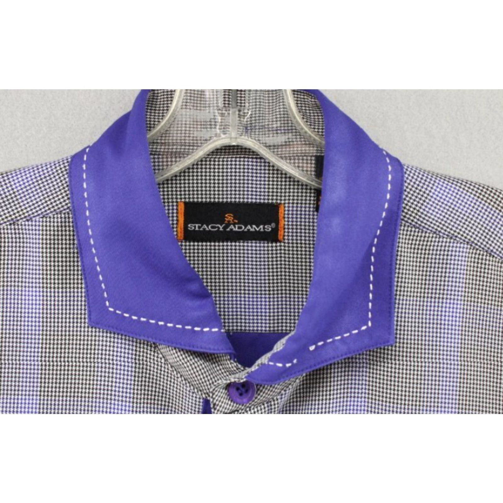Stacy Adams VTG Stacy Adams Y2K Shirt Men's Large Houndstooth Short Sleeve Bowling Casual Size US L / EU 52-54 / 3 - 4 Thumbnail