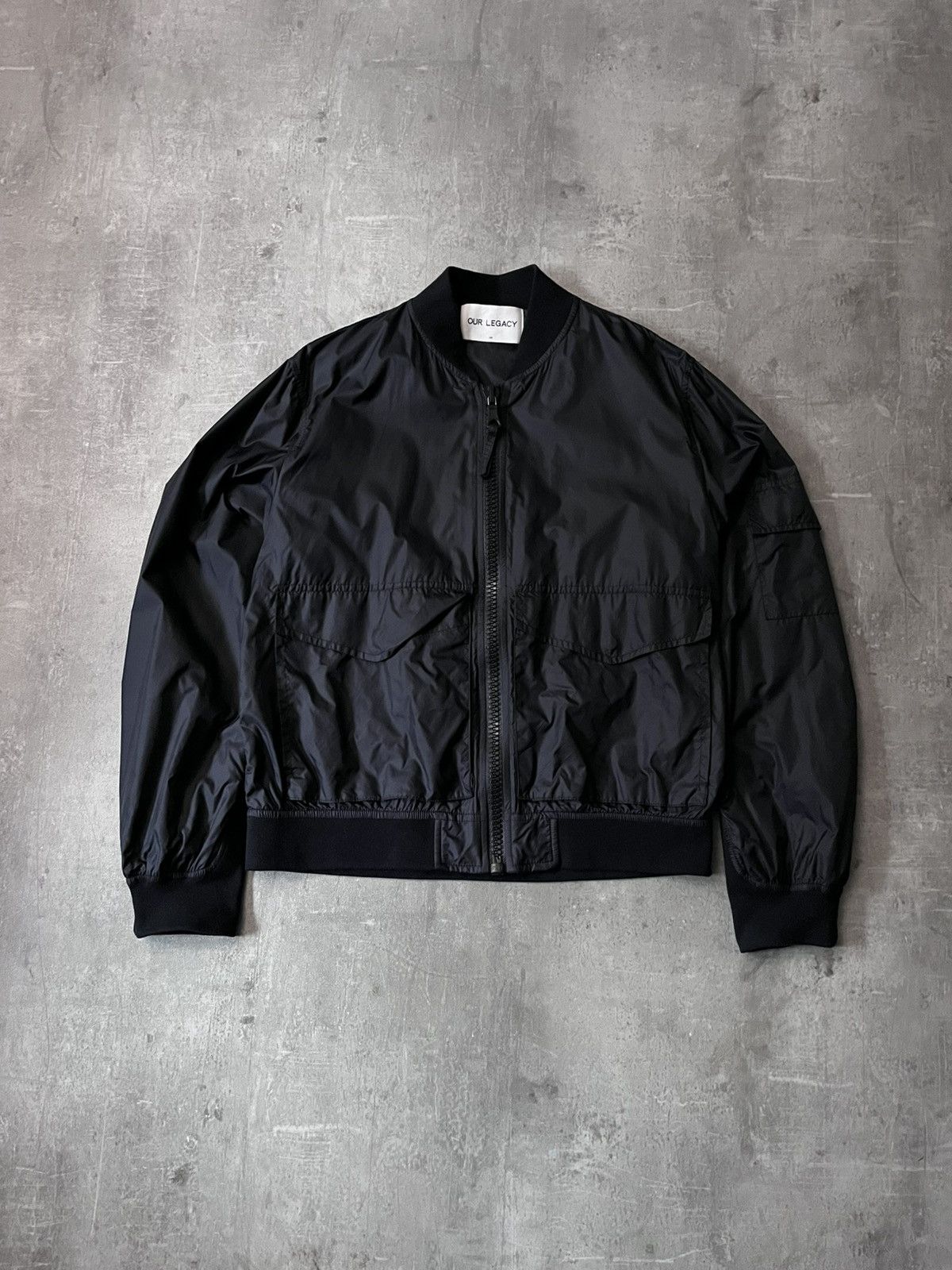 Our Legacy Our Legacy S/S 16 Silky Black nylon jacket big zipper Size US M / EU 48-50 / 2 - 1 Thumbnail