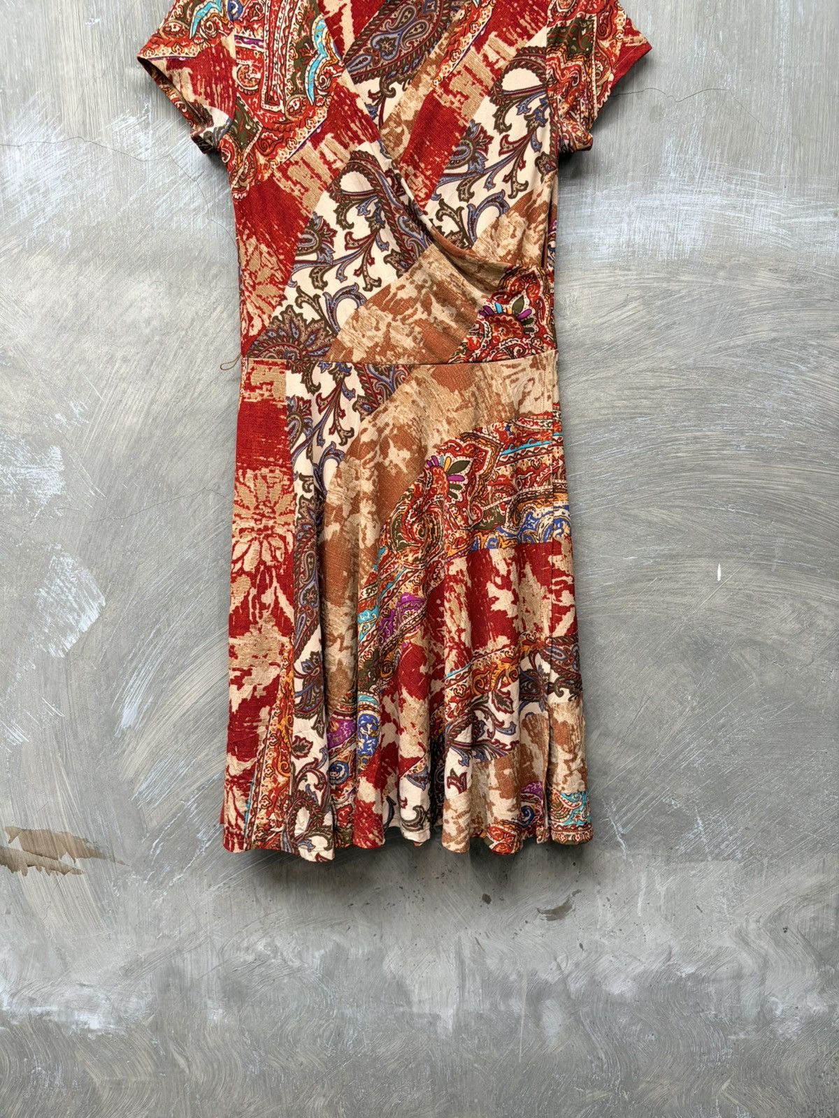 Lauren Ralph Lauren Vintage Lauren Ralph Lauren Batik Pattern Women Midi Dress Size M / US 6-8 / IT 42-44 - 3 Thumbnail
