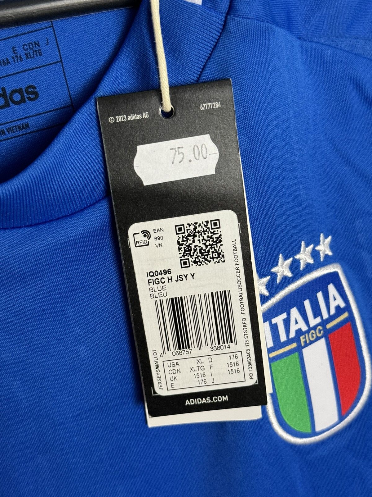Adidas KIDS New Italy National Team 2024 Home Football Jersey Size US S / EU 44-46 / 1 - 10 Thumbnail