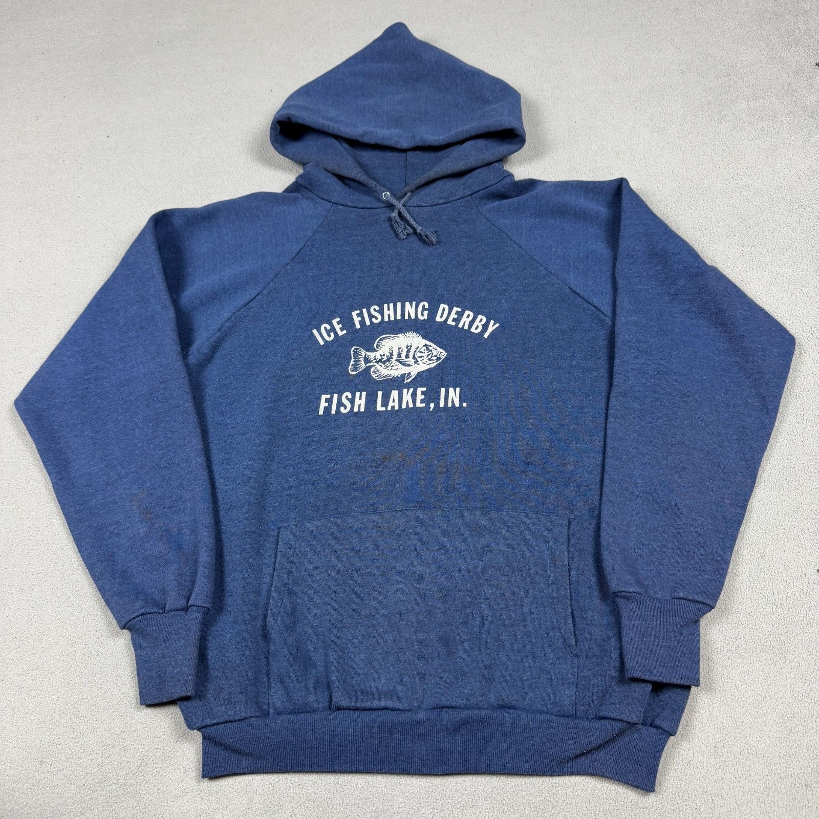 Vintage Vintage 80s Ice Fishing Derby Rare Graphic Hoodie L Size US L / EU 52-54 / 3 - 8 Thumbnail