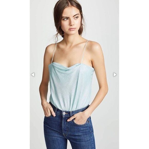 Alix NYC NWT Dean Metallic Bodysuit in Blue/Green Size XS