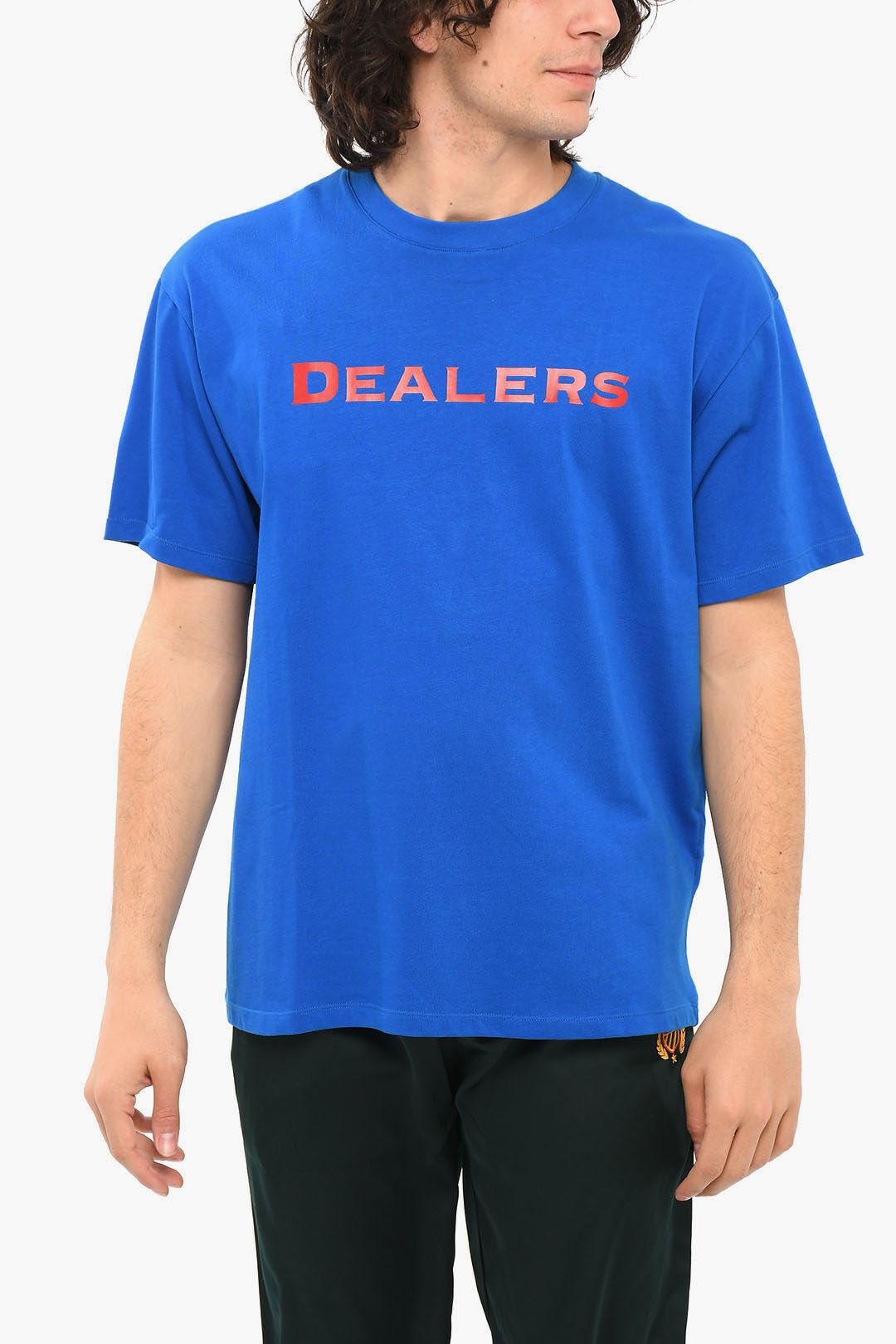 image of Just Don Og1Mm0424 Crewneck T-Shirt In Blue, Men's (Size Small)