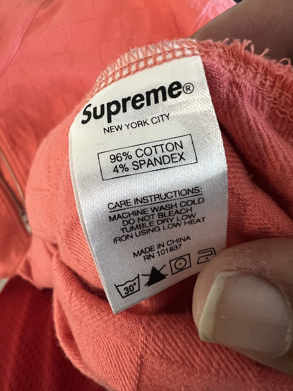 Supreme Supreme Peach Woven Half Zip Pullover Sweater Size US XL / EU 56 / 4 - 4 Thumbnail
