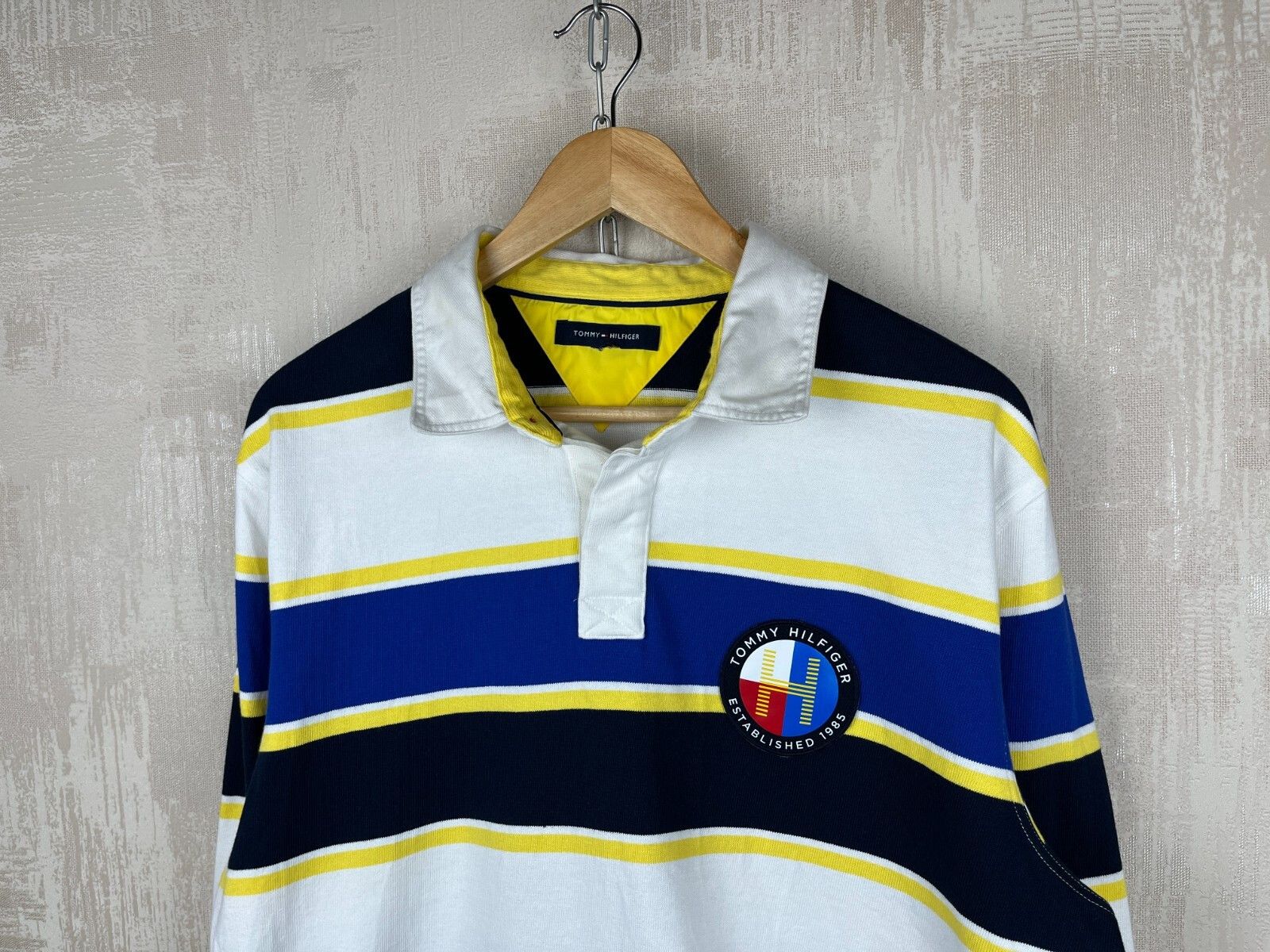 Tommy Hilfiger Tommy Hilfiger Multicolor Striped Rugby Polo Shirt Size US XL / EU 56 / 4 - 3 Thumbnail