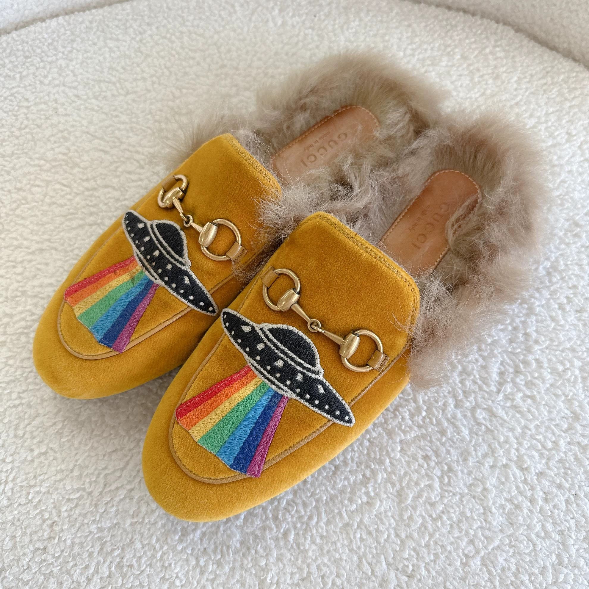 Gucci Gucci Horsebit Fur Slippers EU 35 6964 Size US 4.5 / IT 34.5 - 5 Thumbnail