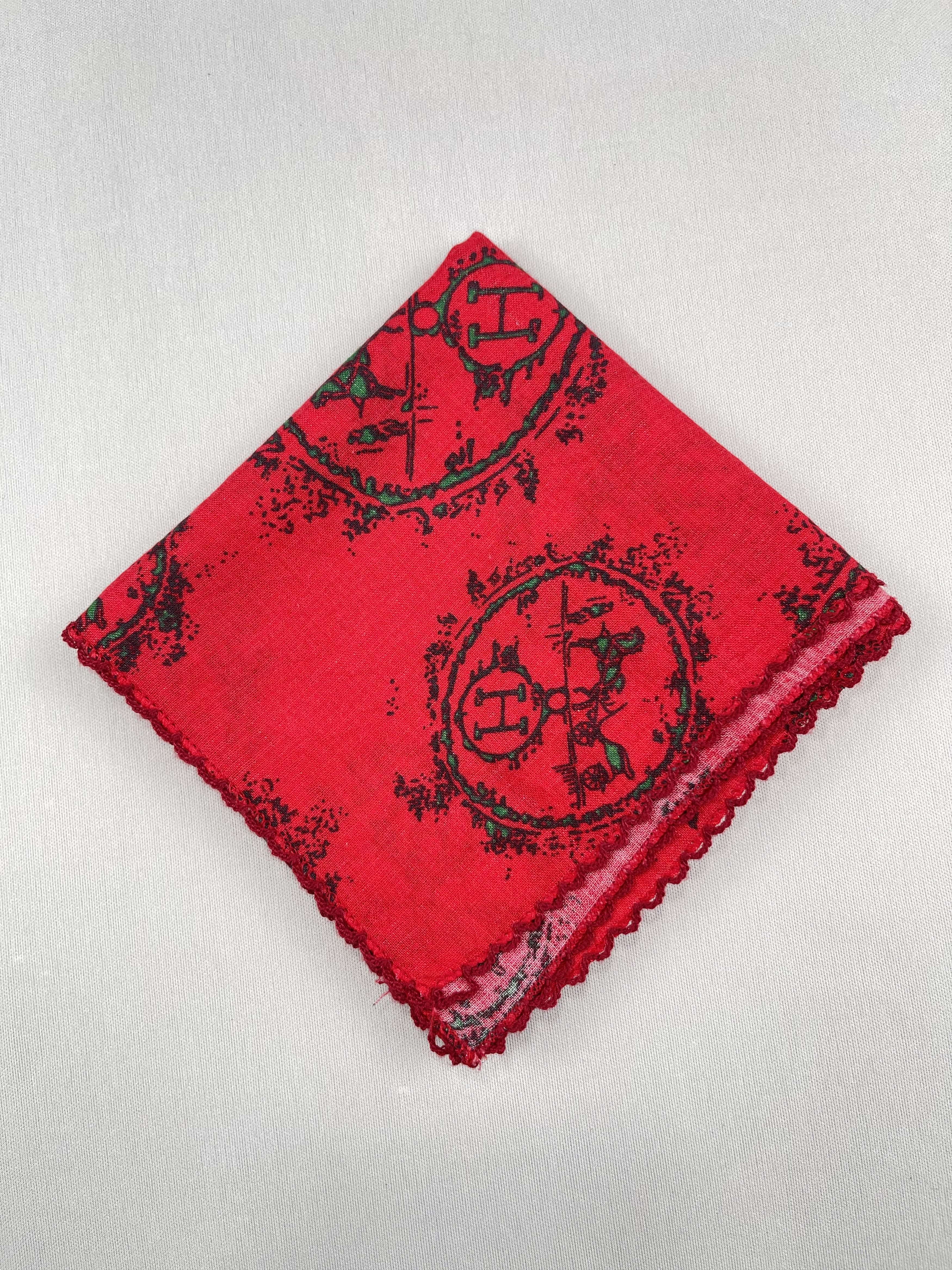 Hermes Vintage Hermes Handkerchief Pocket Square Bandana HM0053 Size ONE SIZE - 3 Thumbnail