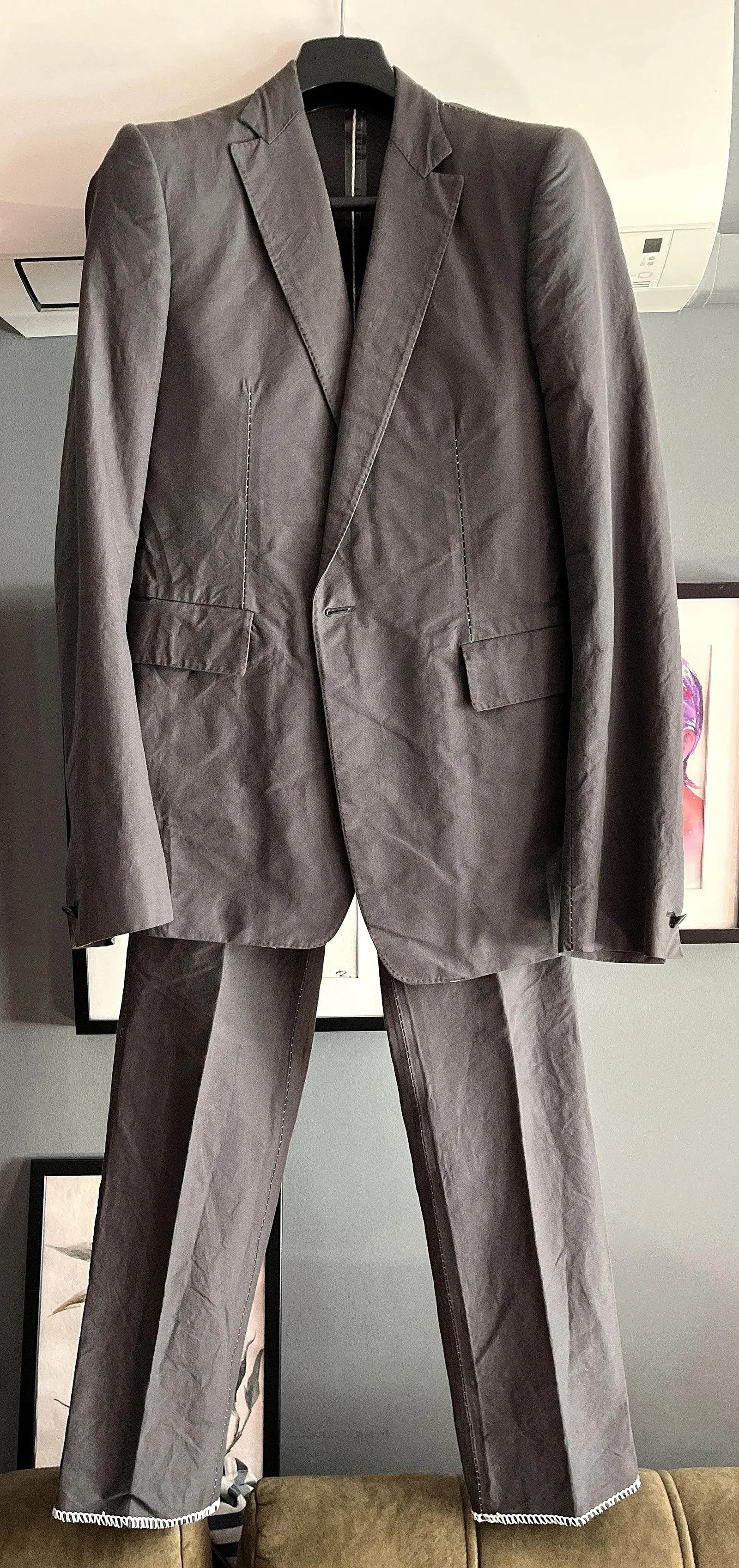 Carol Christian Poell Unlined Contrast Meltchain Suit Set Size 48L - 14 Thumbnail