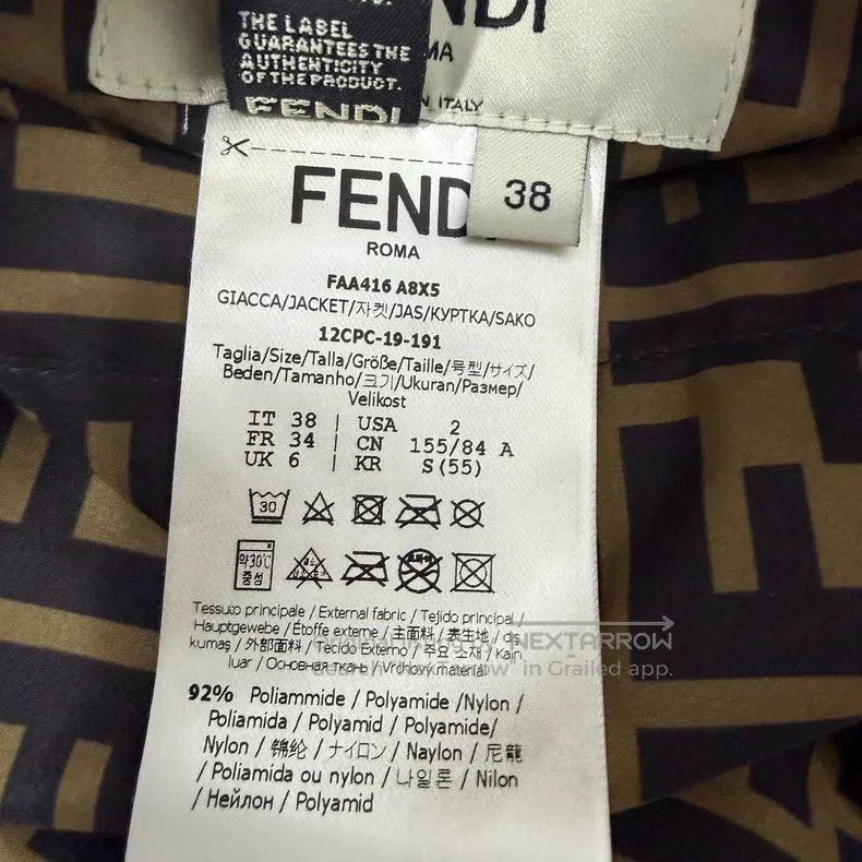Fendi Fendi Monogrammed Camo Print Double Sided Hooded Zip Long Size XS / US 0-2 / IT 36-38 - 6 Thumbnail