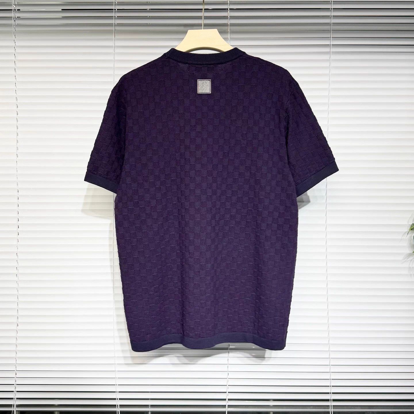 Louis Vuitton LV short-sleeve tee purple Damier embroidered logo SS26 L Size US L / EU 52-54 / 3 - 2 Thumbnail