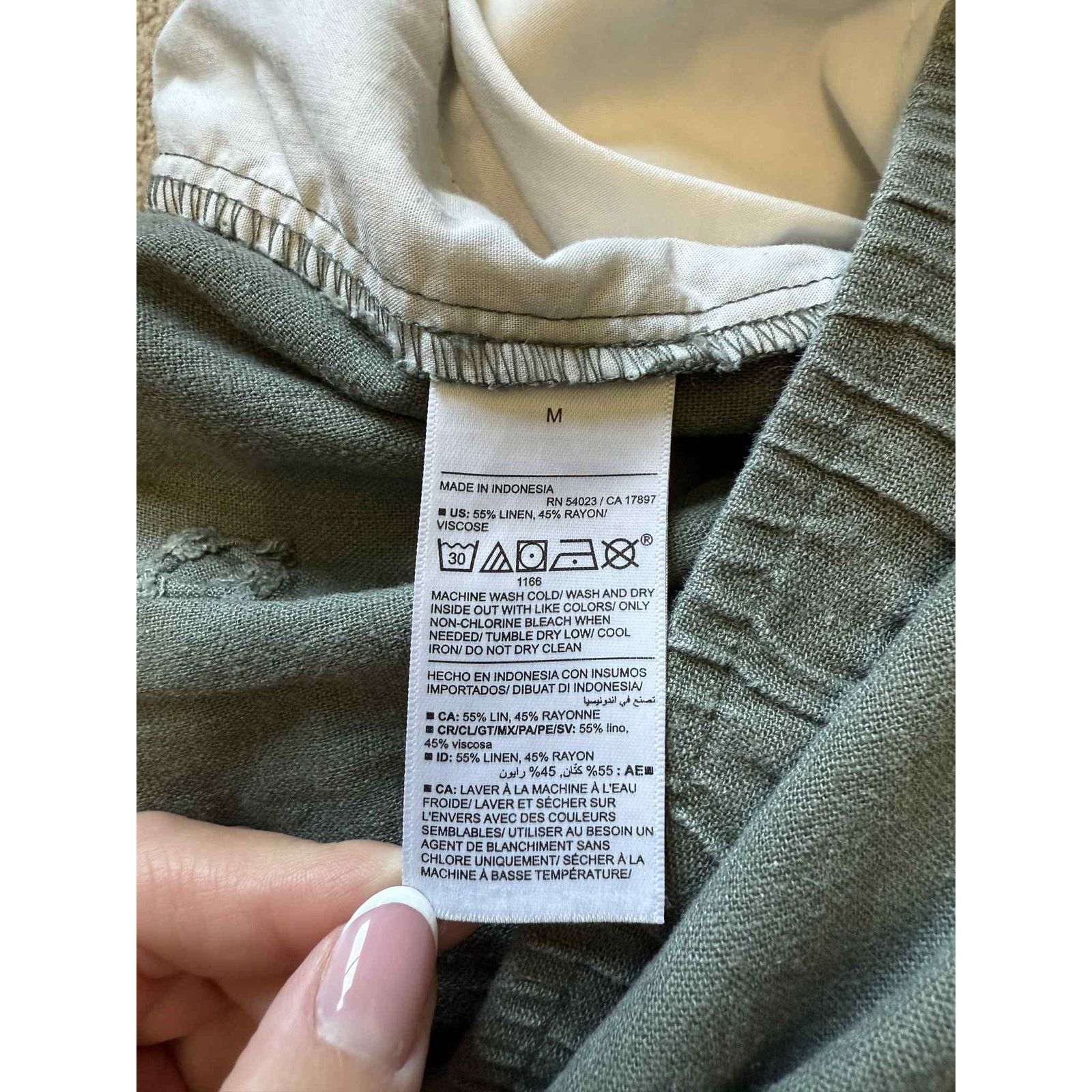 Old Navy Old Navy High Rise Wide Leg Pants Dark Olive Women's Size M Size 28" / US 6 / IT 42 - 3 Thumbnail