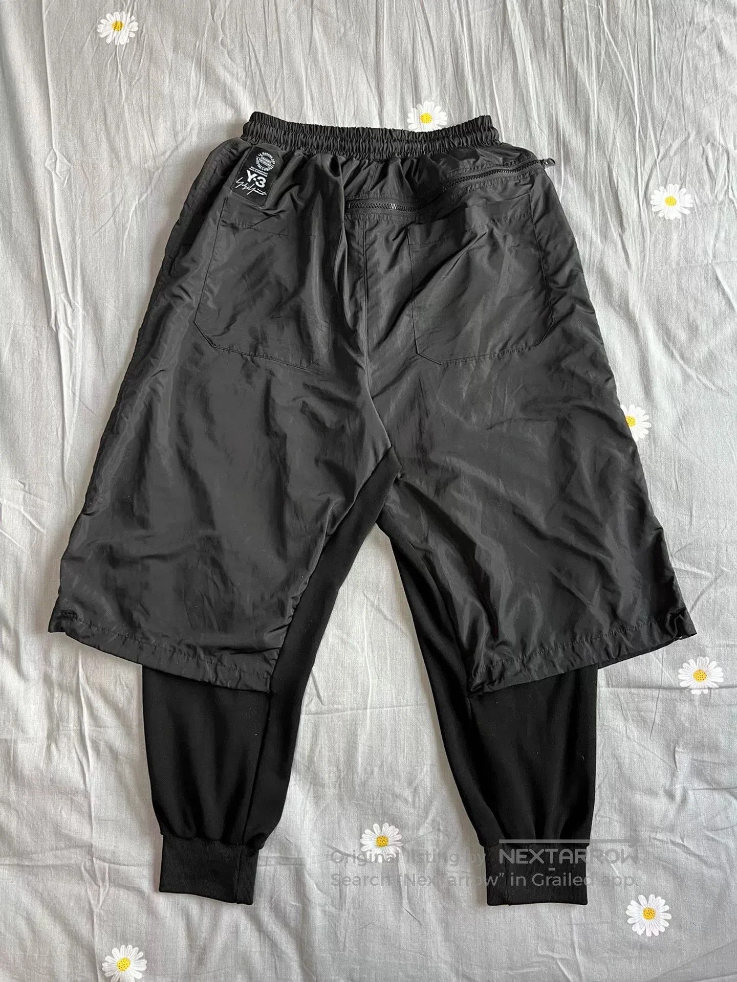 Y-3 Y-3 Men's Layered Tapered Sweatpants. Size US 28 / EU 44 - 3 Thumbnail