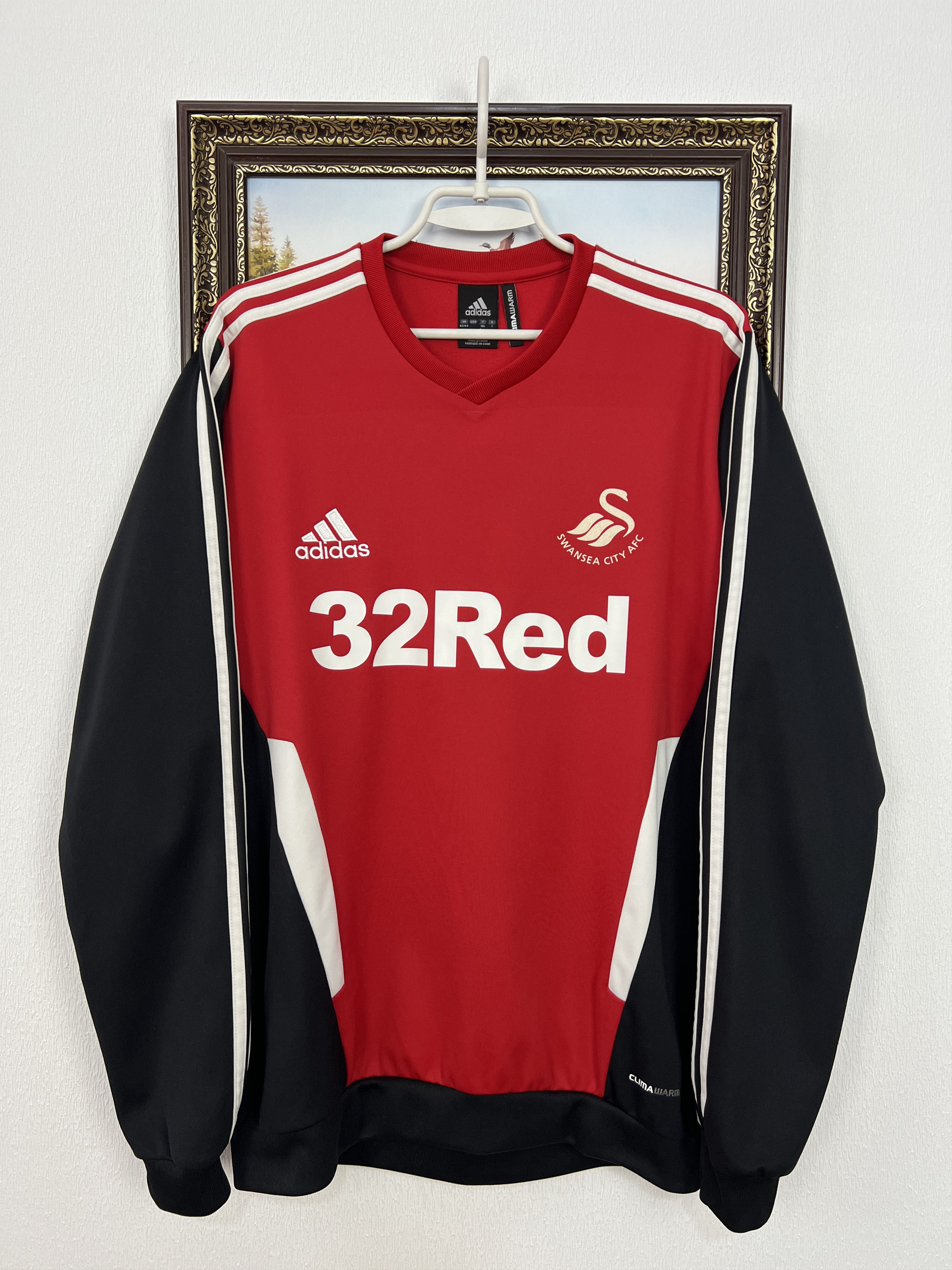 Adidas Swansea City Football Sweatshirt Soccer Crewneck Jacket Size US L / EU 52-54 / 3 - 1 Thumbnail