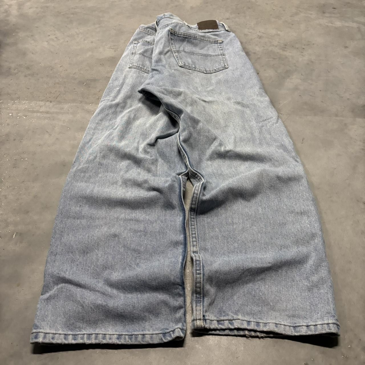 Japanese Brand × Vintage Crazy Vintage Y2K/2000s Baggy Faded Light Wash Essential Denim Jeans! Size US 38 / EU 54 - 4 Thumbnail