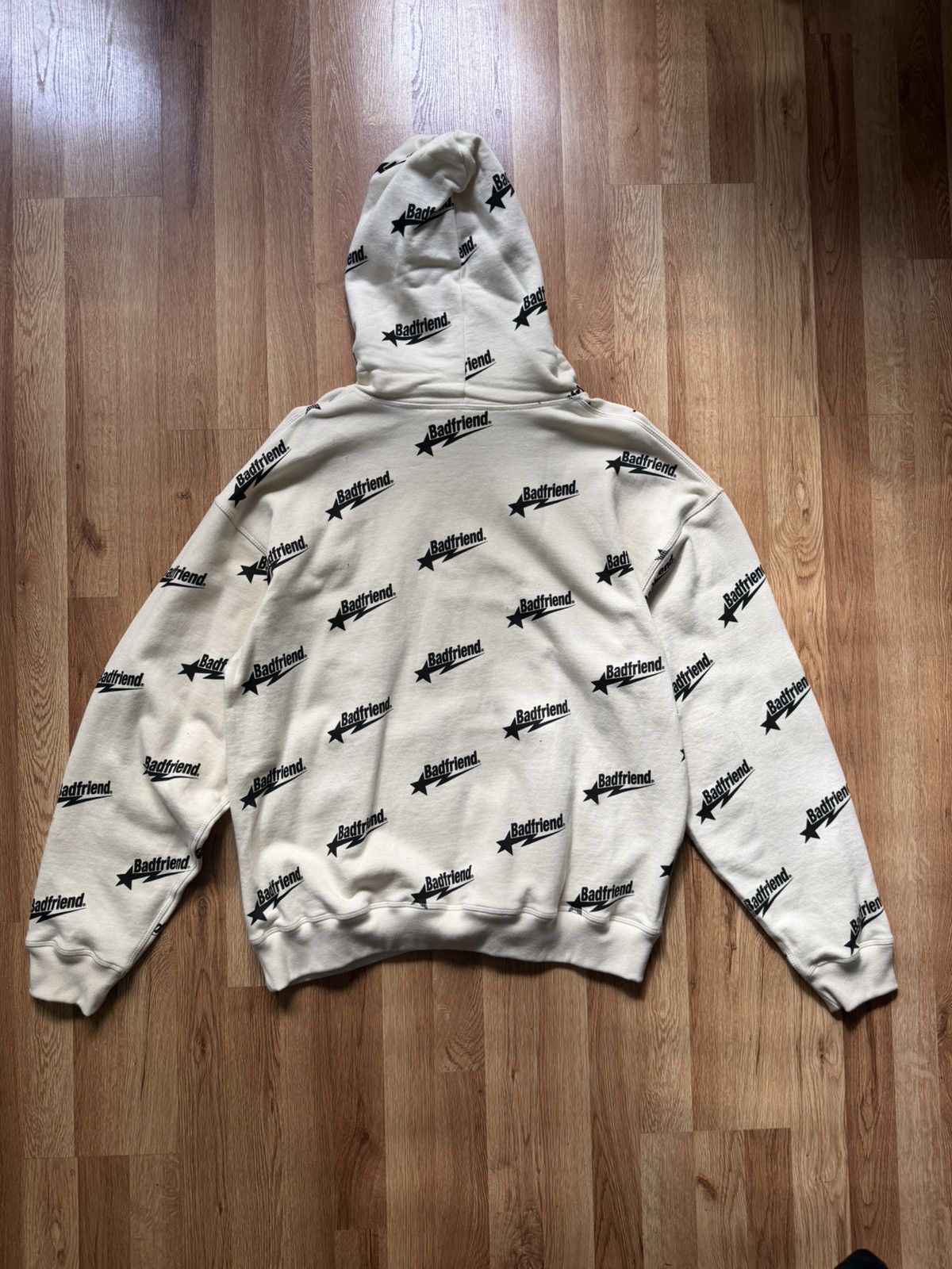 Vintage bad friend all over logo hoodie Size US L / EU 52-54 / 3 - 2 Thumbnail
