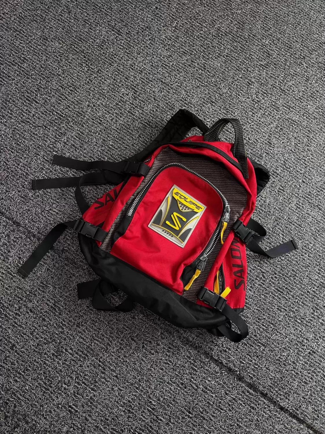 Salomon Salomon Vintage Akira Red Black Yellow Tech Backpack Size ONE SIZE - 1 Thumbnail