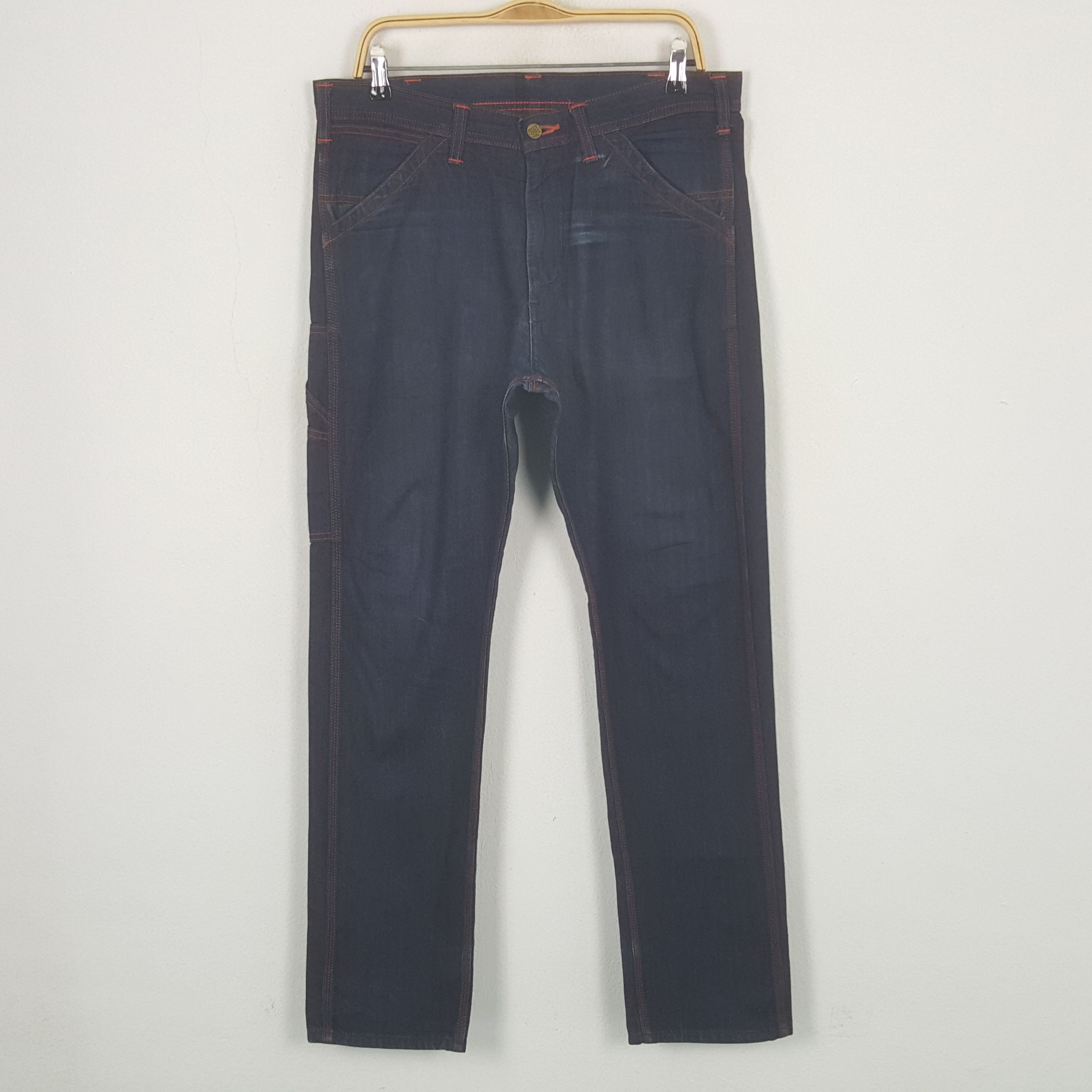 Lee Vintage Lee Japan Thread Pink Denim Jeans Size US 35 - 1 Thumbnail