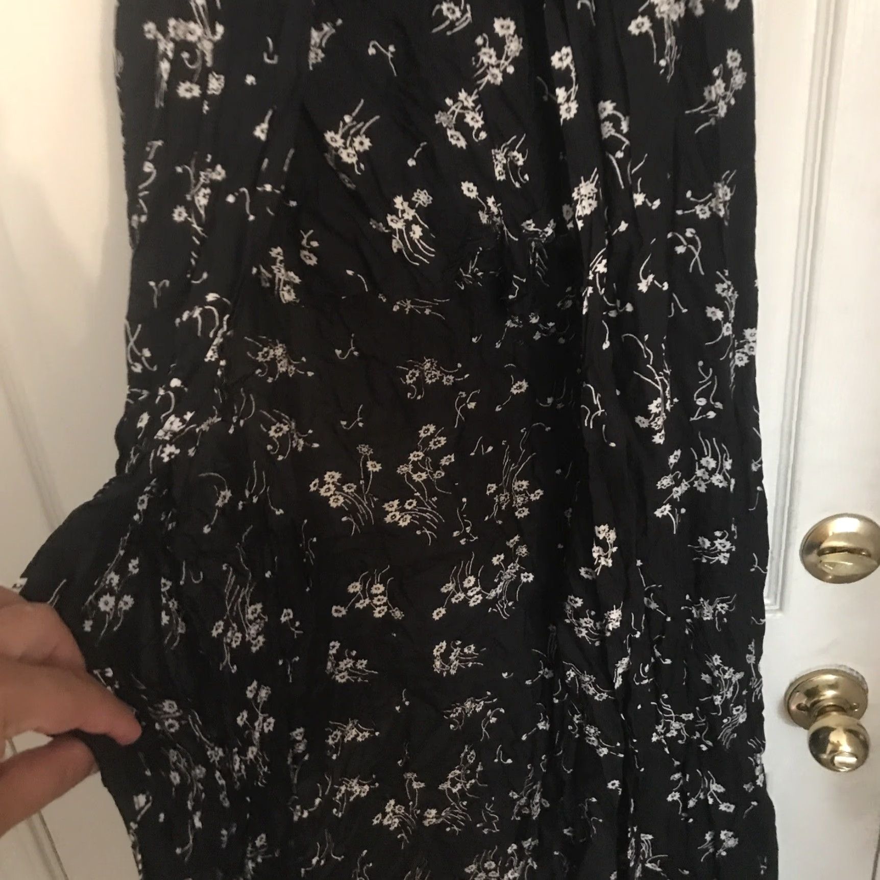 Vintage VINTAGE FULL TILT Tilly's Black Dress Sundress Sleeveless V-Neck Floral Long Sz S Womens NWT Size S / US 4 / IT 40 - 3 Thumbnail
