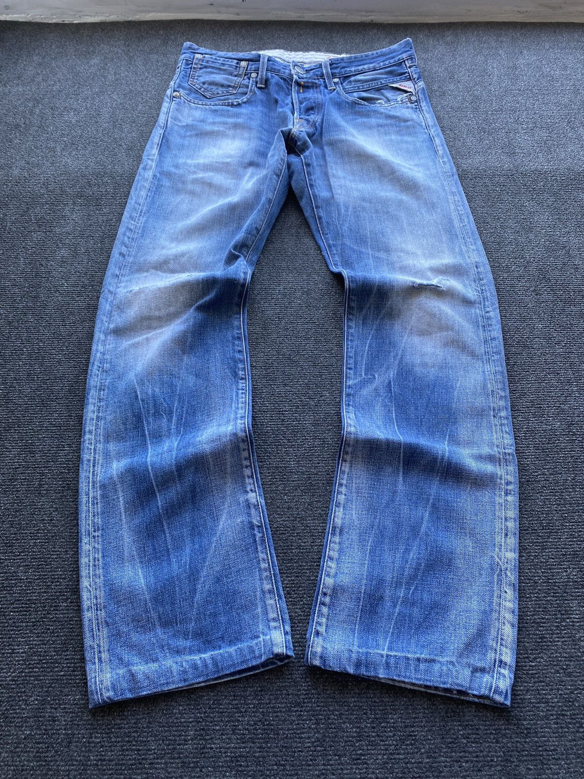 Replay 🔥Opium Punk Replay blue jeans 32 marnel washed faded Size US 32 / EU 48 - 3 Thumbnail