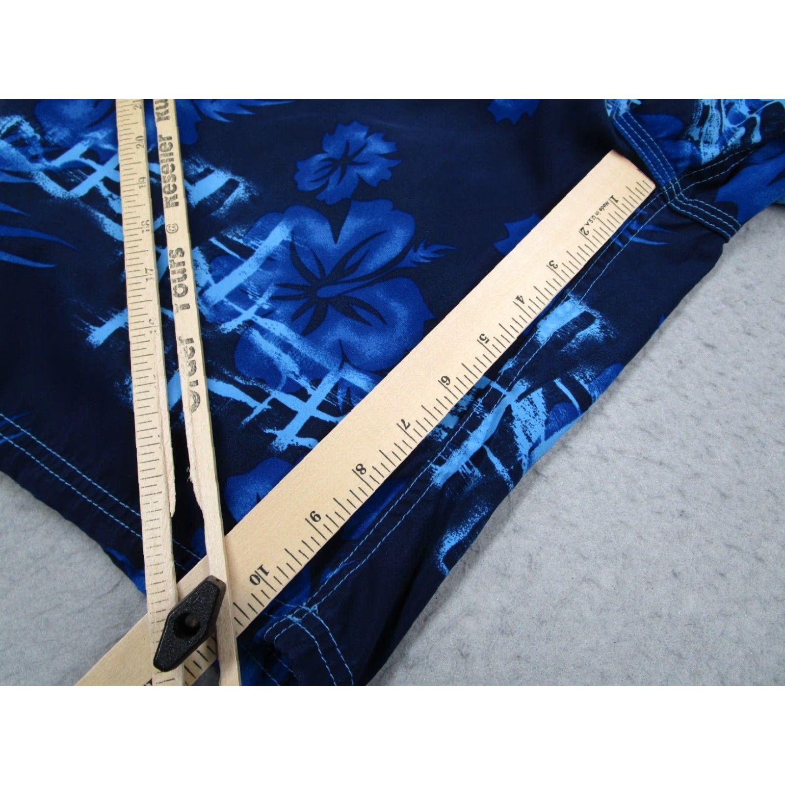 Anchor Blue VINTAGE Anchor Blue Board Shorts Men 40 Blue Floral 10" Swim Baggy Beach Y2K Skull 90s Retro Size US 40 / EU 56 - 3 Thumbnail