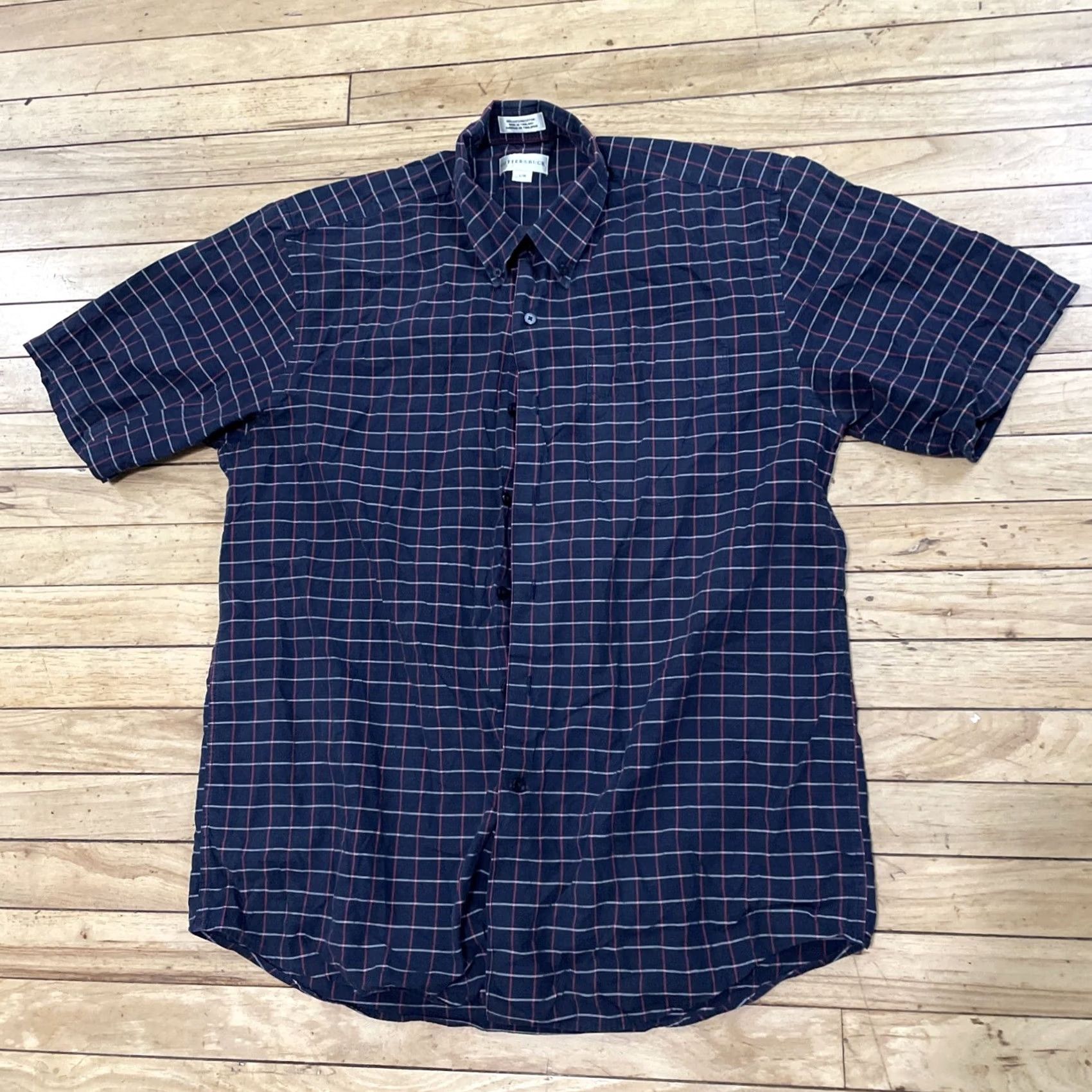 Cutter & Buck Cutter & Buck Button-Up Shirt Men L Gray Red Check Plaid Oxford Western Classic Size US L / EU 52-54 / 3 - 3 Thumbnail
