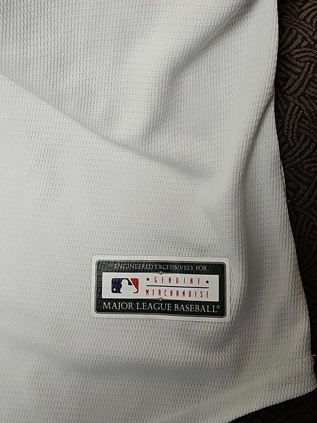 Majestic Indians Majestic Jersey Youth Size XL White Lindor #12 Size ONE SIZE - 2 Thumbnail