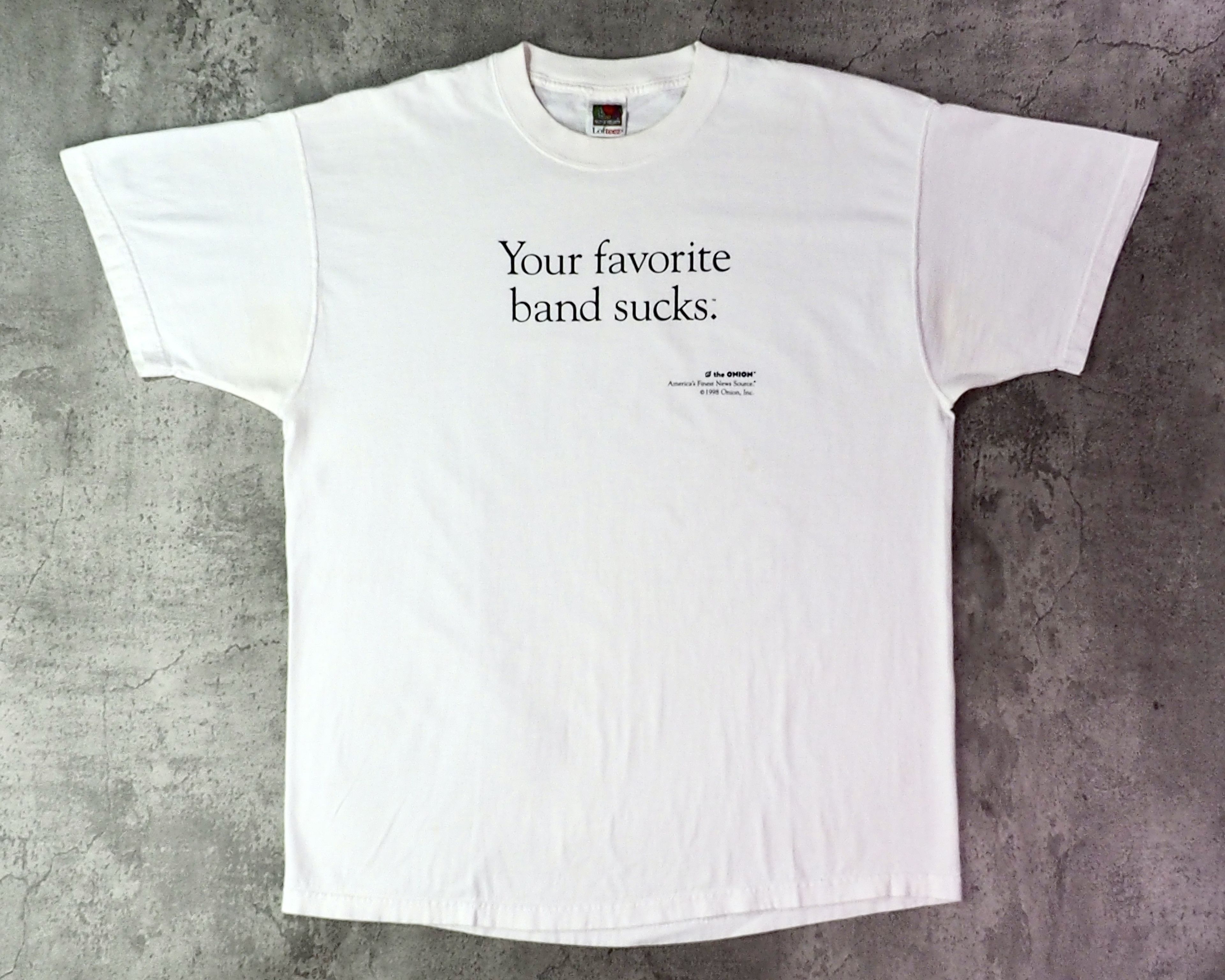 Vintage 1998 The Onion Your Favorite Band Sucks Shirt XL