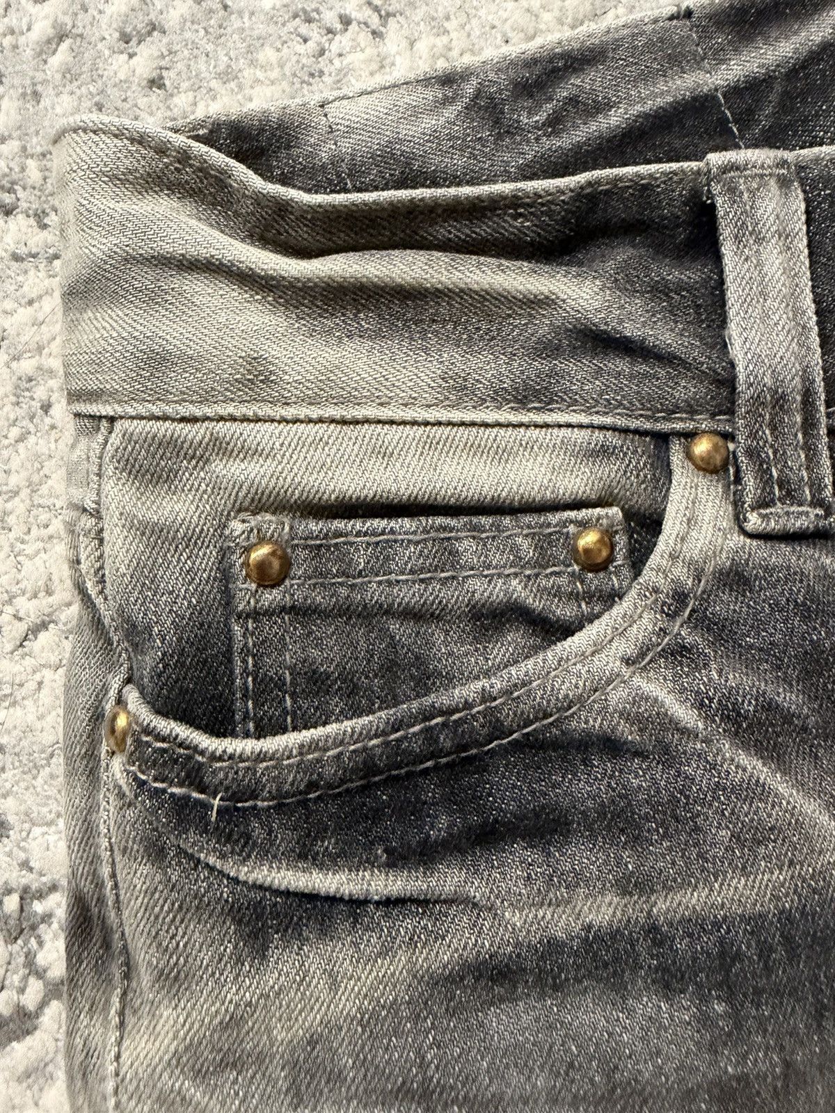 Japanese Brand La Gate - Bleach Washed Grey Denim Bootcut Jeans Size US 32 / EU 48 - 3 Thumbnail