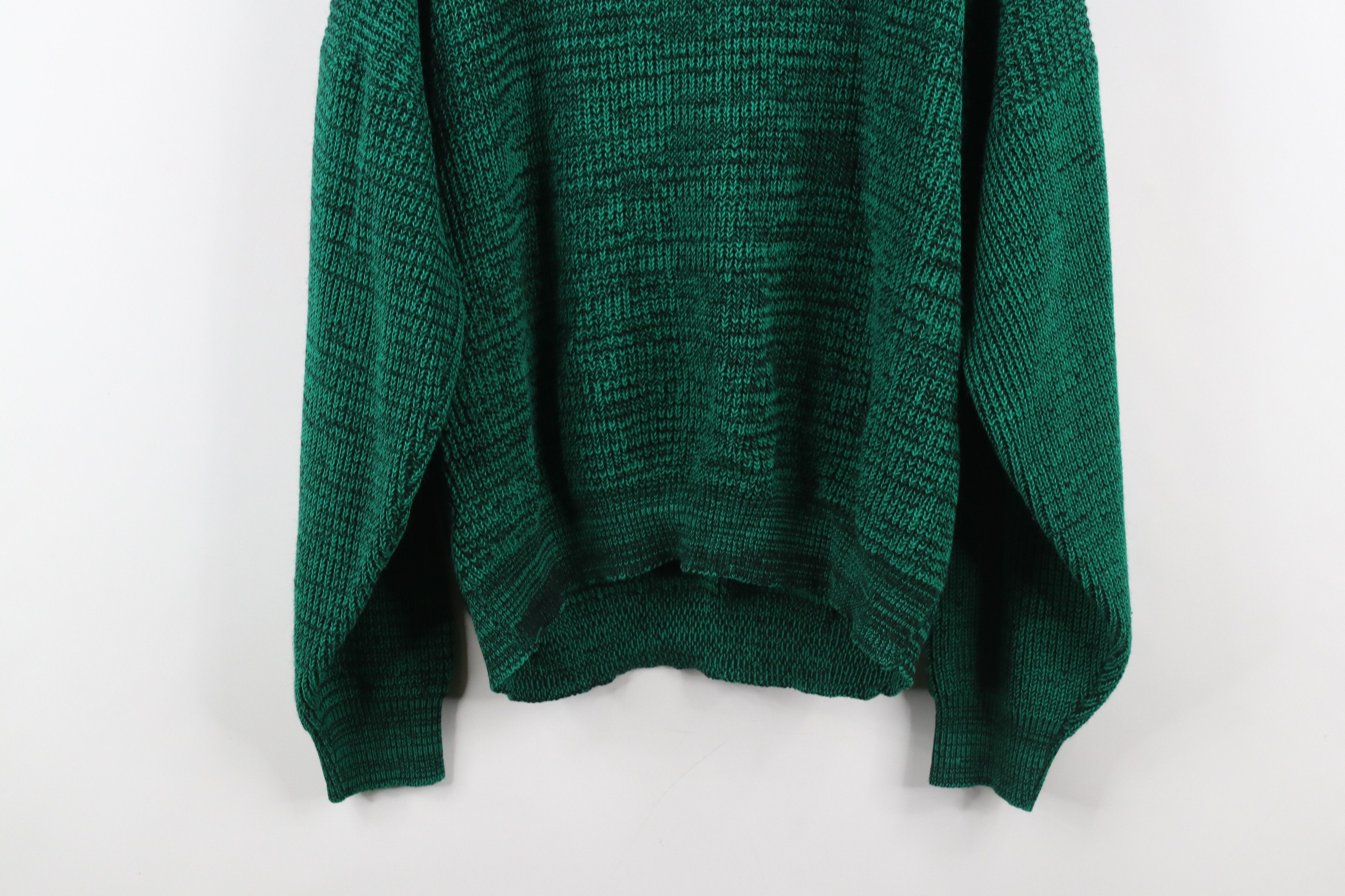 Vintage Vintage 90s Streetwear Fit Chunky Ribbed Knit Sweater Green Size XL / US 12-14 / IT 48-50 - 10 Thumbnail